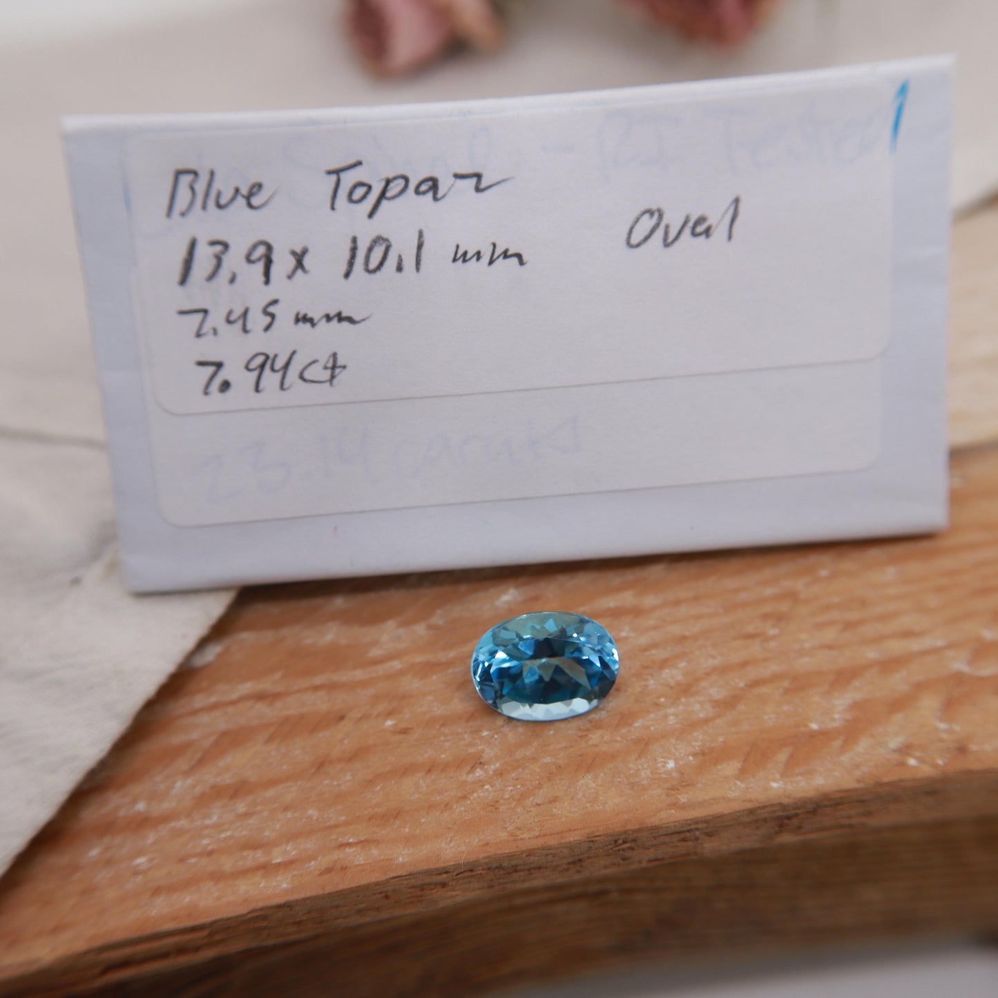 14x10mm Blue Topaz 7.94 carat Oval Cut