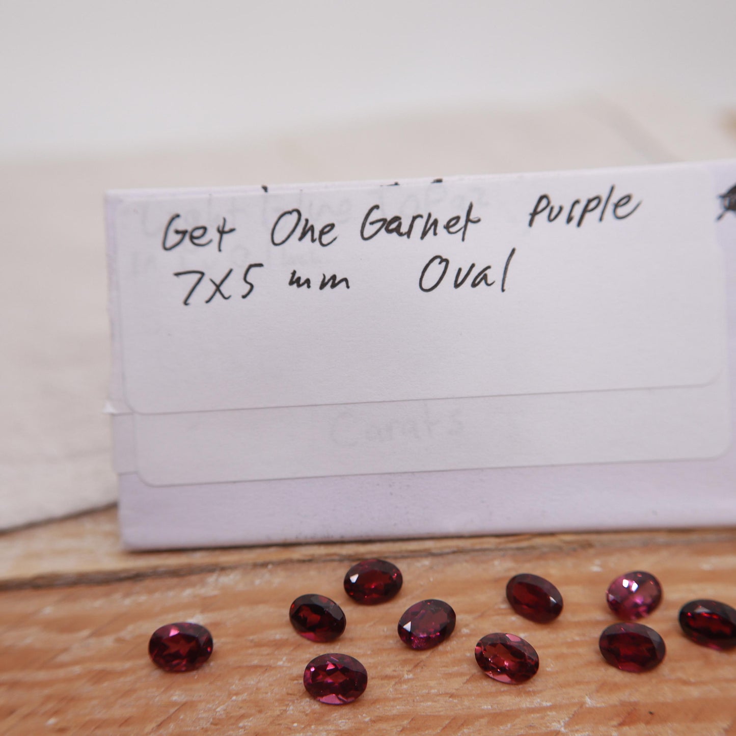 One 7x5mm Purple Garnet Oval Cut, Faceted Loose Gemstone, 1 carat