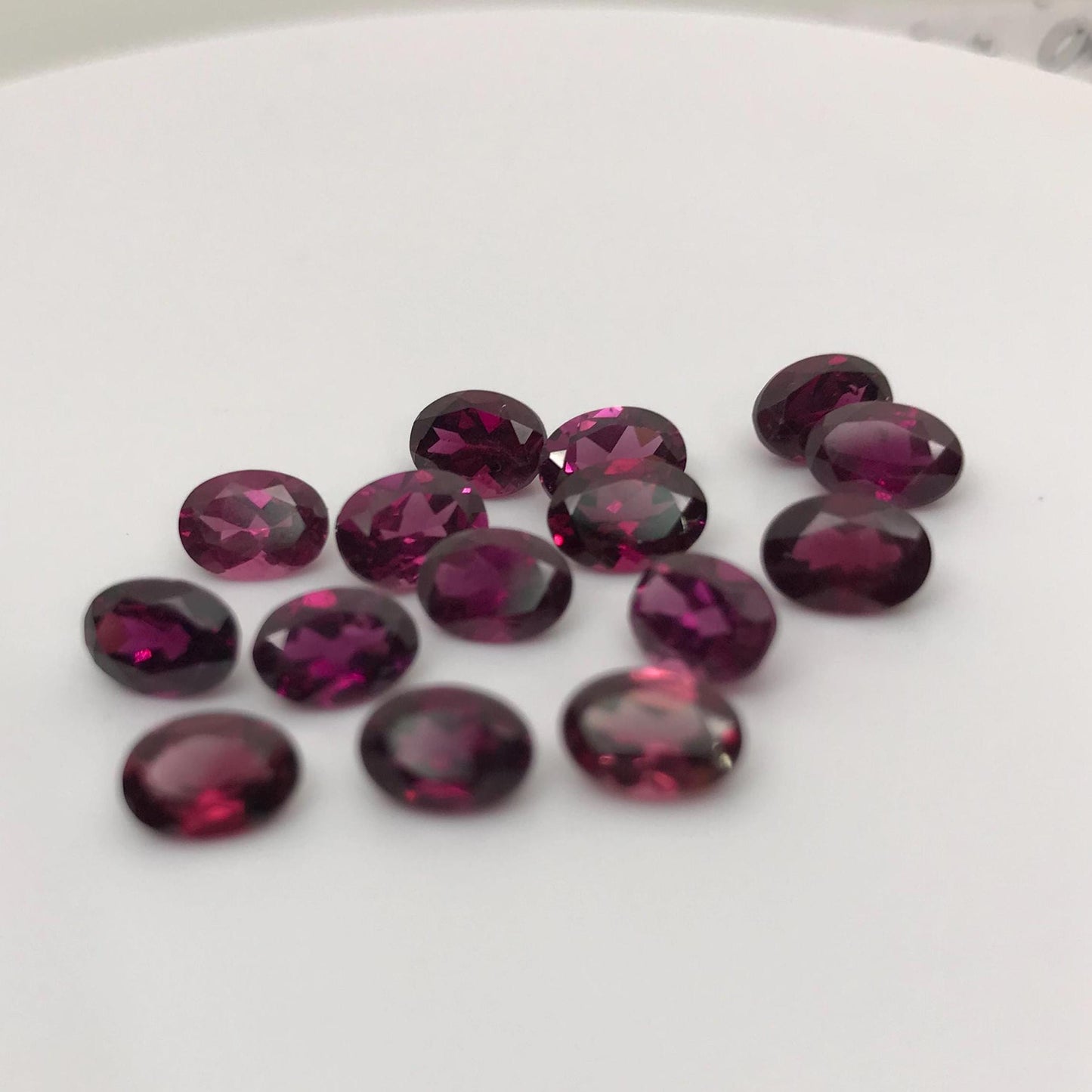 One 7x5mm Purple Garnet Oval Cut, Faceted Loose Gemstone, 1 carat