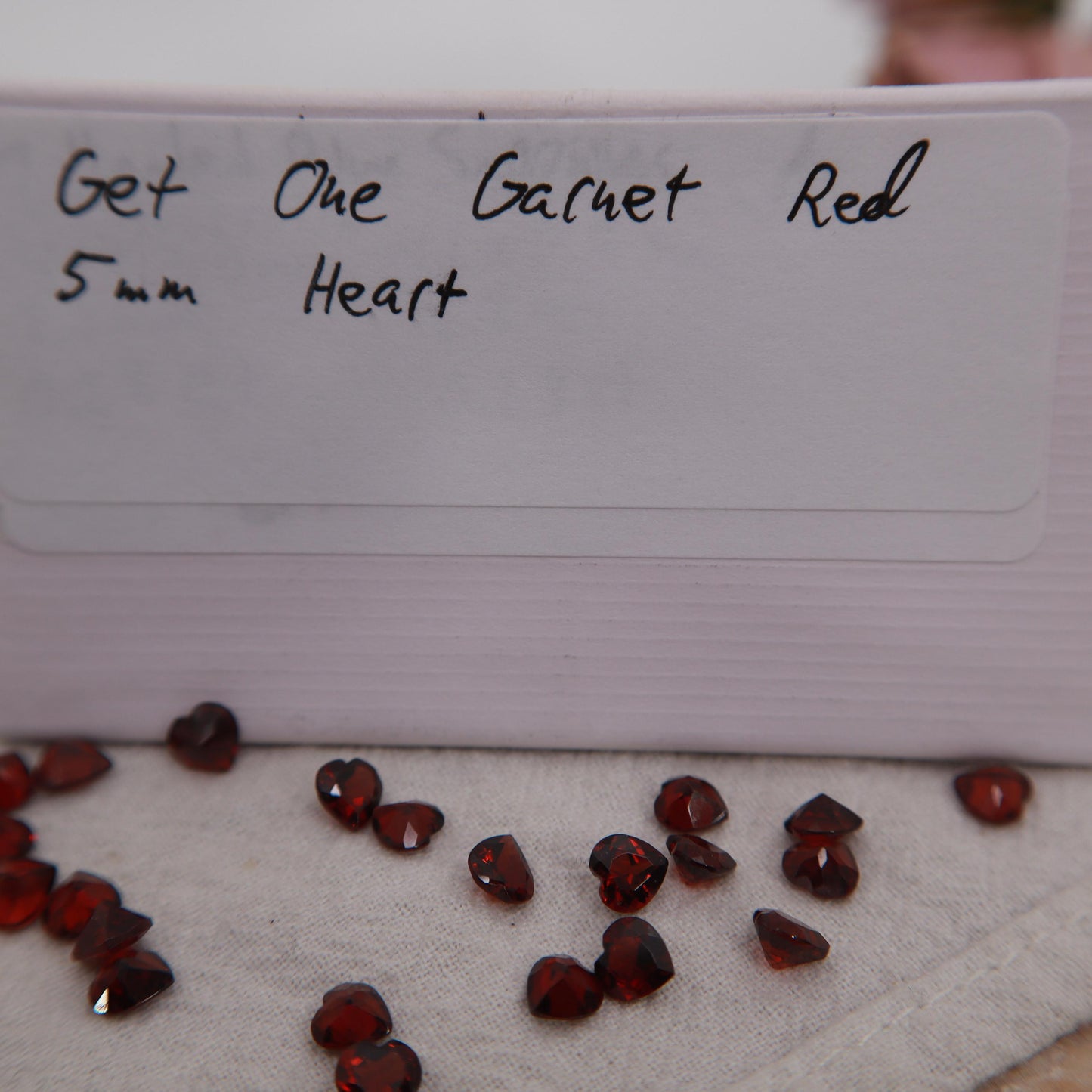 One 5mm Red Garnet Heart Cut, Faceted Loose Gemstone for Jewelry Setting