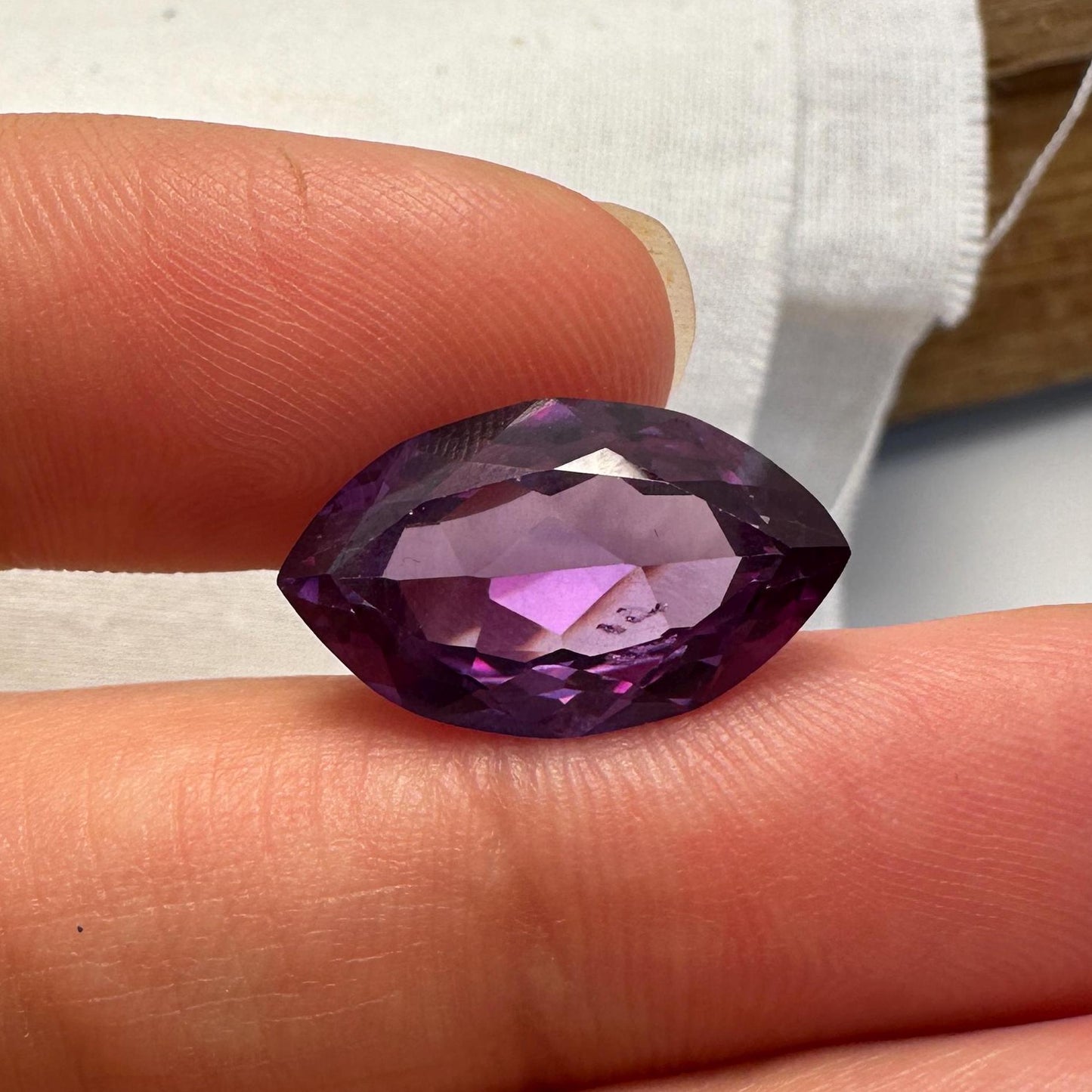 9.35 carat Purple Lab Sapphire 17.7x10.7mm Marquise cut Loose Lab Created Gemstone