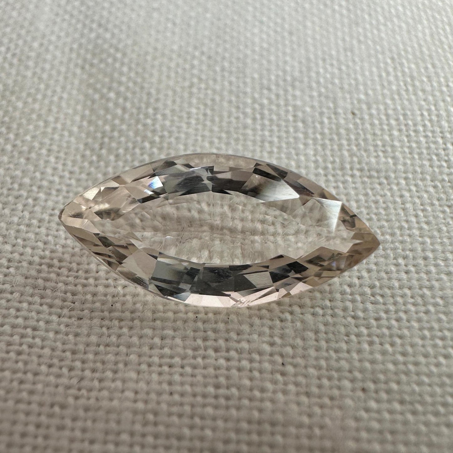 1.77 carat Marquise Morganite 12.8x6.3mm Peach Faceted Loose Morganite, Blush Gemstone