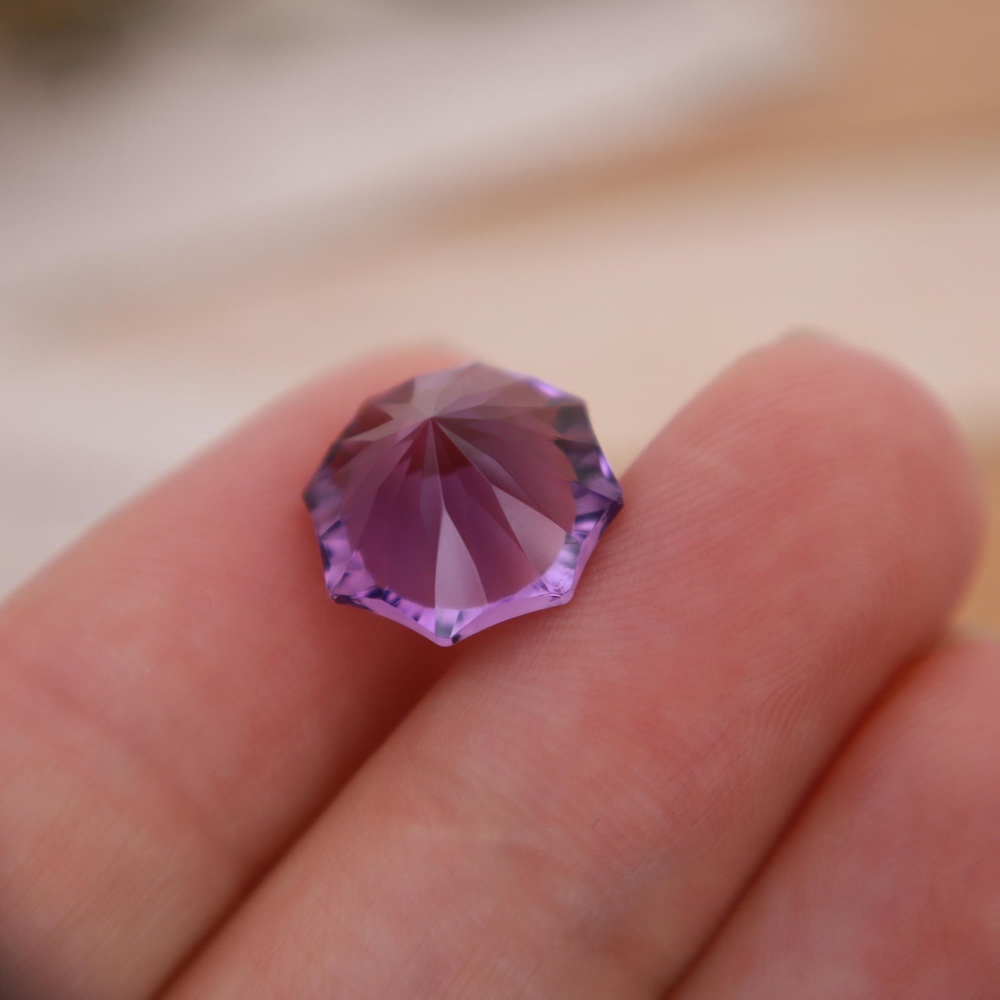 12mm Purple Amethyst 6.29 Carat Fancy Octagon Cut Loose Natural February Birthstone