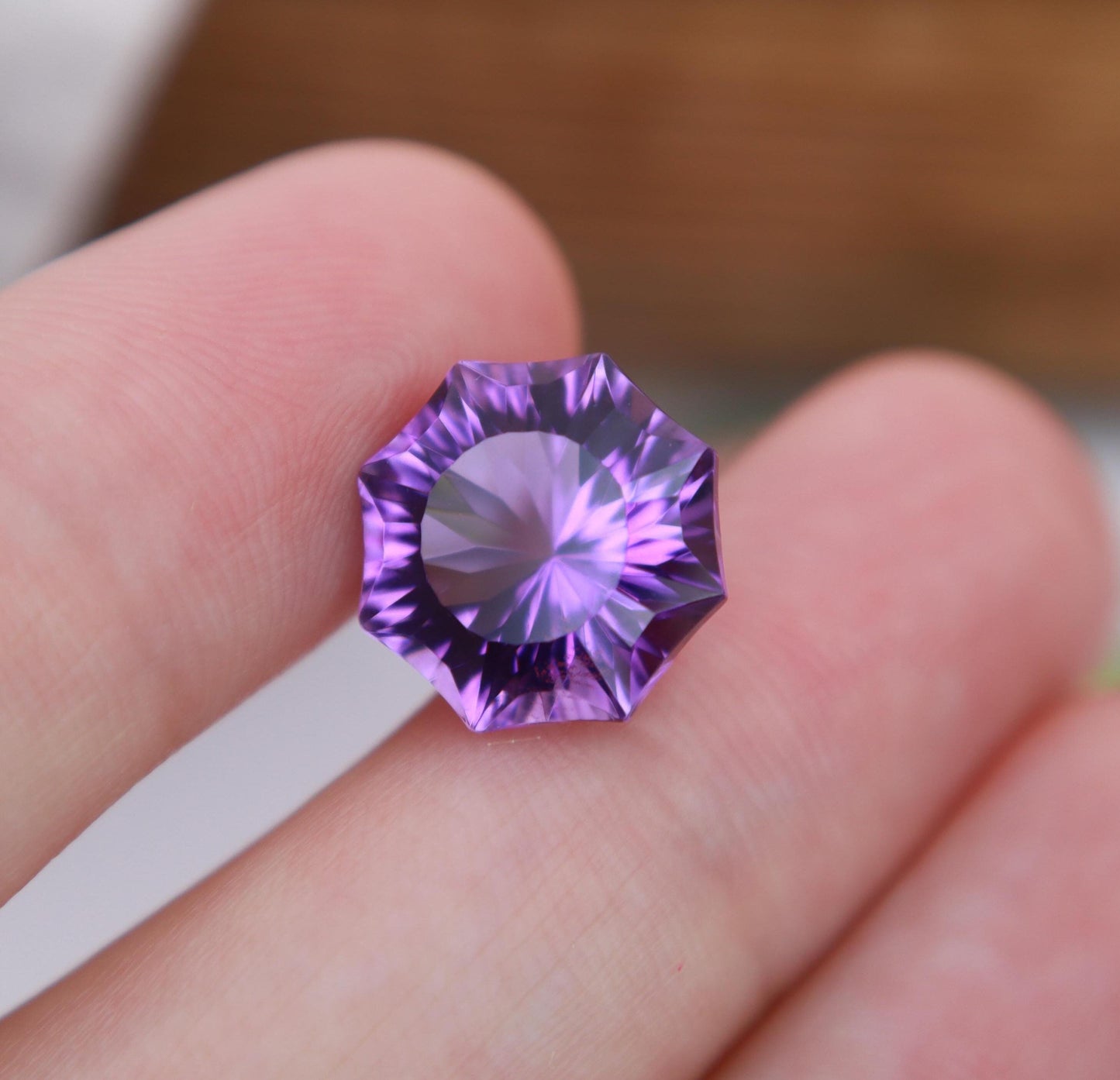 12mm Purple Amethyst 6.29 Carat Fancy Octagon Cut Loose Natural February Birthstone