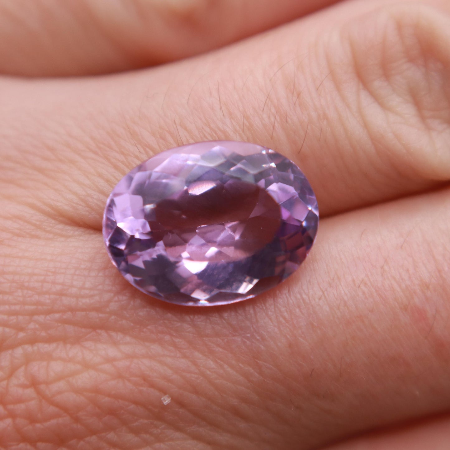 7.71 ct Light Purple Amethyst, 15.6x11.8mm Oval, Loose Gem Reclaimed/Recycled Gemstone