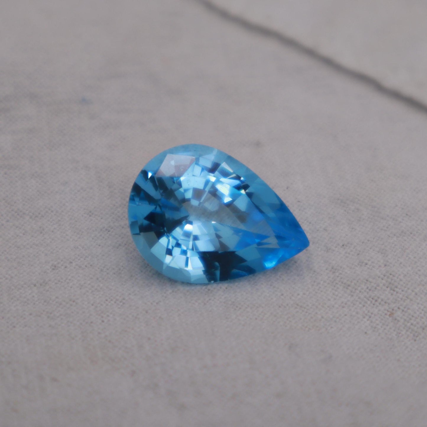 18x13mm Sky Blue Topaz Pear Cut, 12.14 carat Loose Recycled Topaz