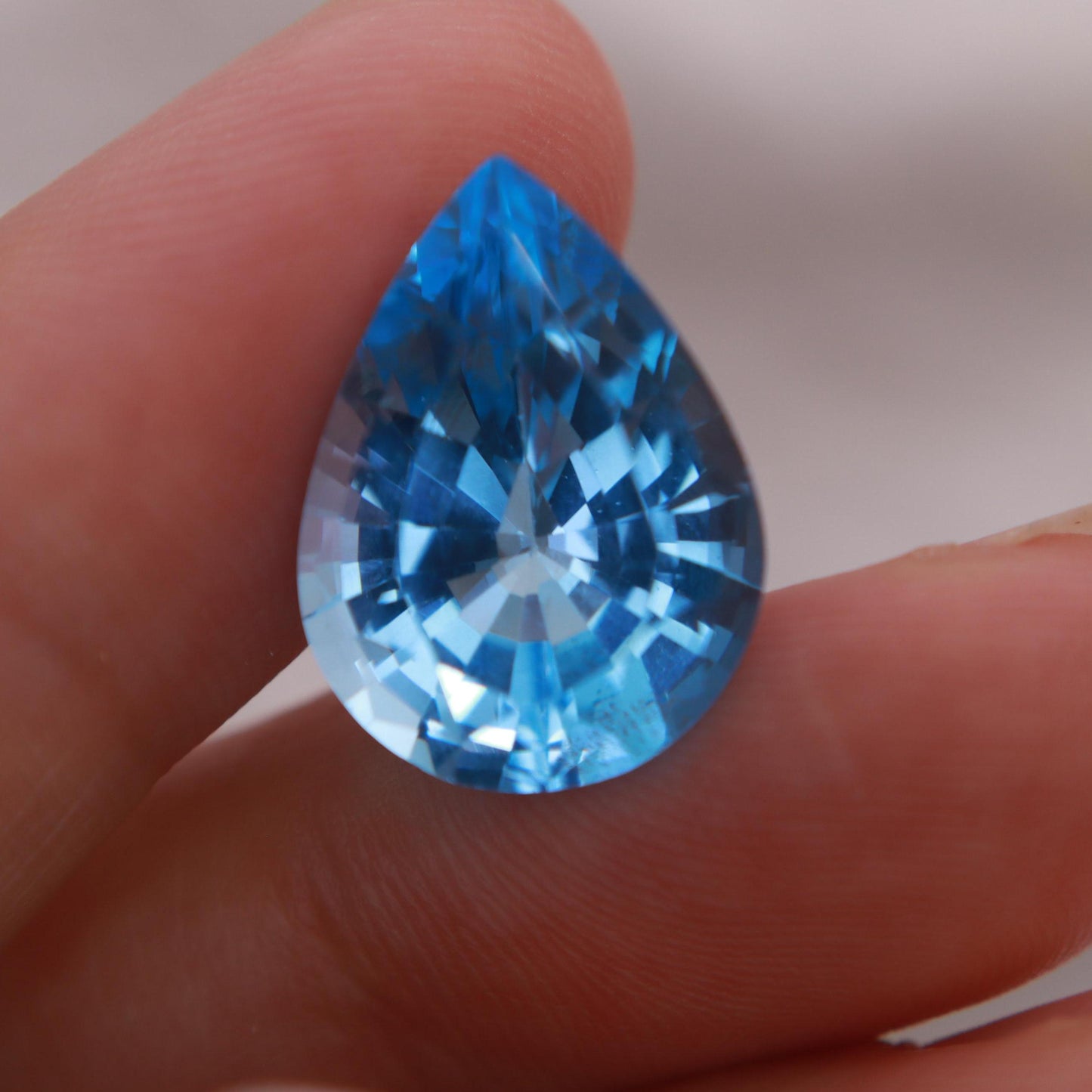 18x13mm Sky Blue Topaz Pear Cut, 12.14 carat Loose Recycled Topaz