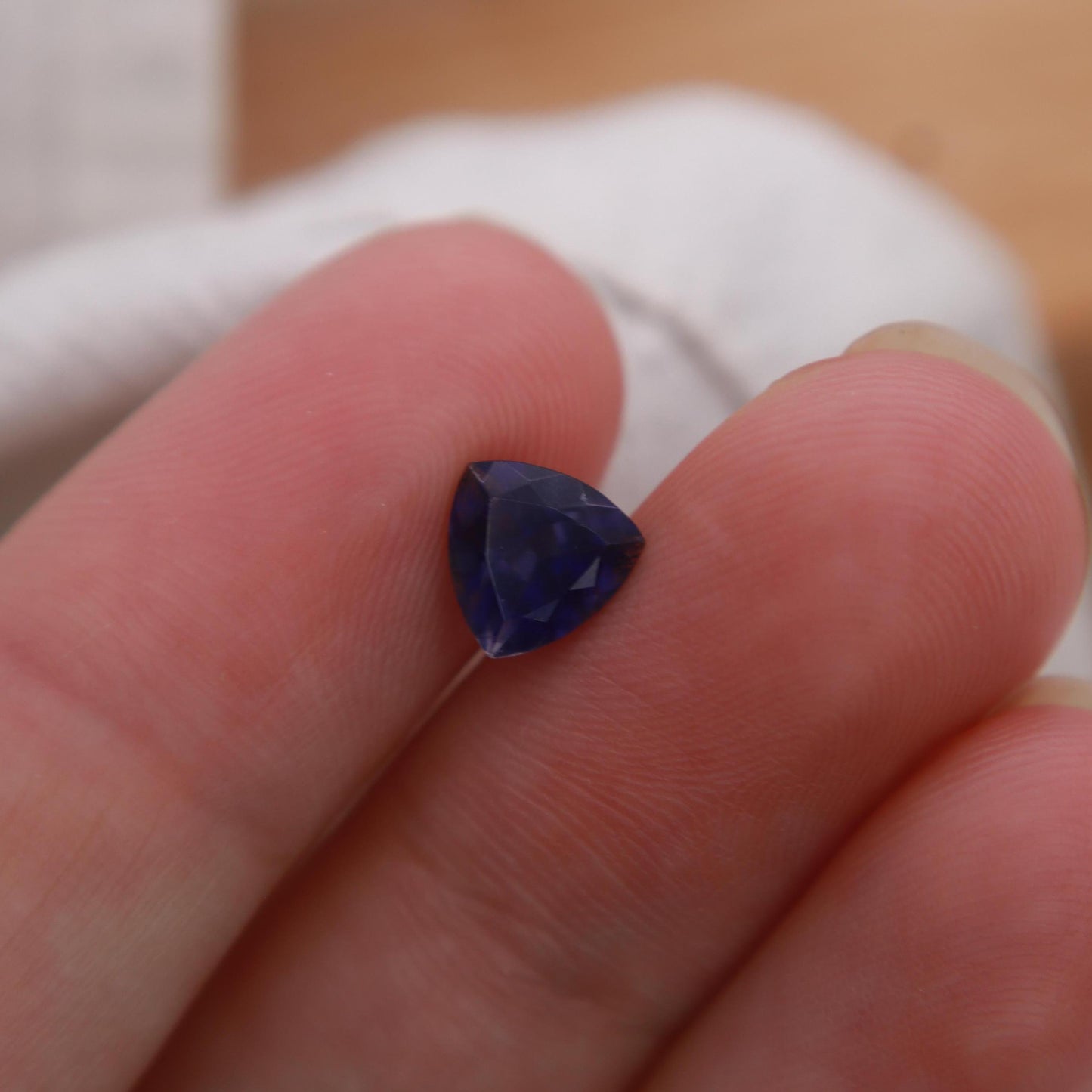 1.05 Carat Iolite 7mm Trillion Cut, Faceted Loose Gemstone
