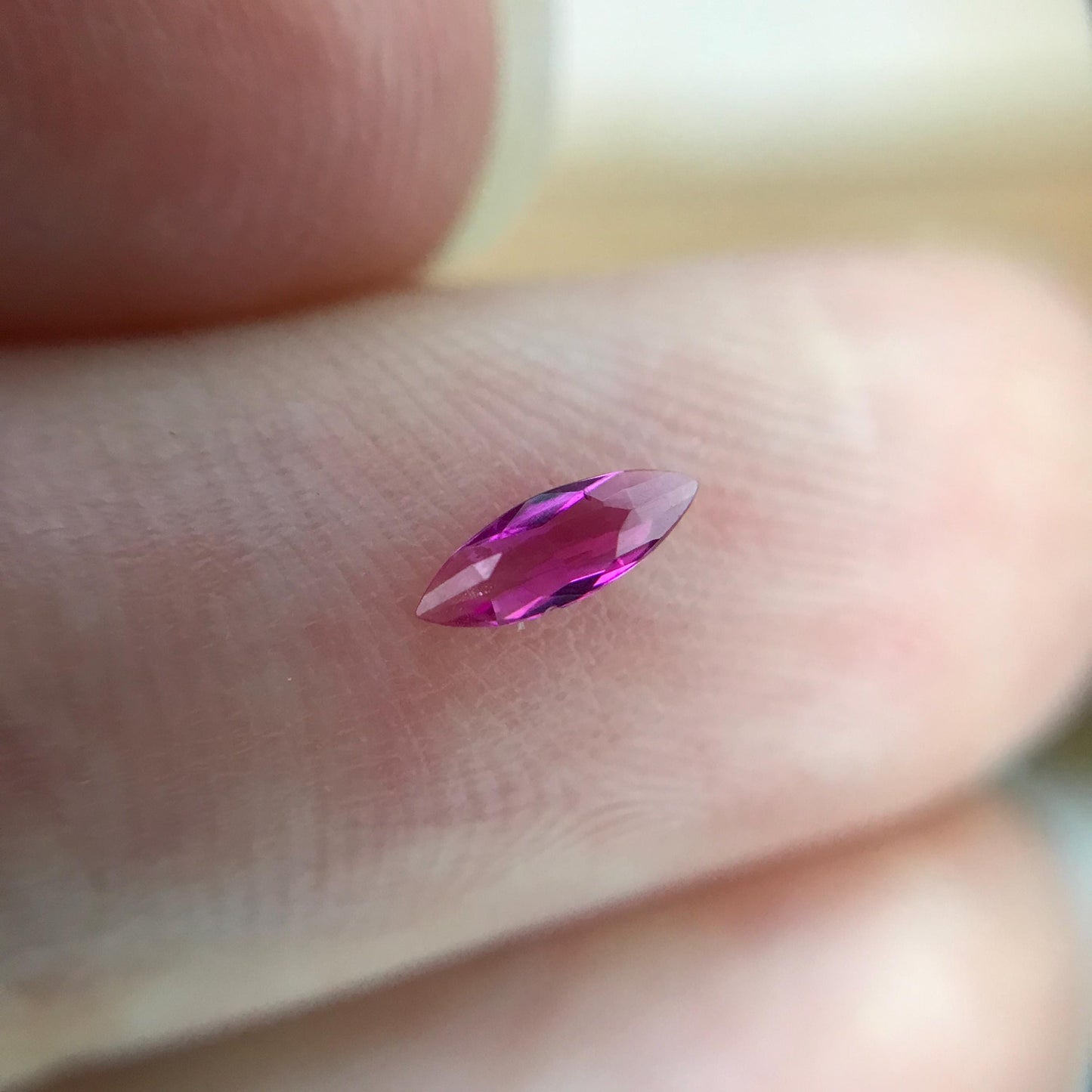 5.85x2.1mm Red Beryl 0.09 carat Marquise Cut, Faceted Natural Bixbite