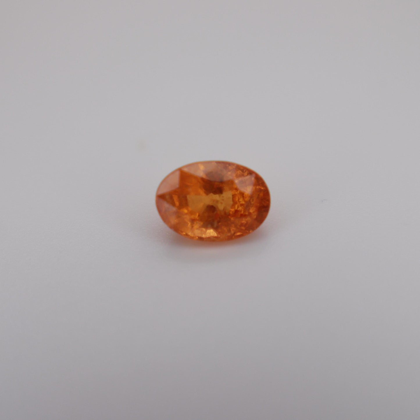 1.33 Carat Spessartite Garnet 7x5mm Oval Cut, Faceted Loose Orange Garnet