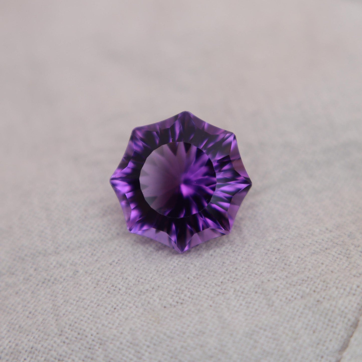 12mm Purple Amethyst 6.29 Carat Fancy Octagon Cut Loose Natural February Birthstone