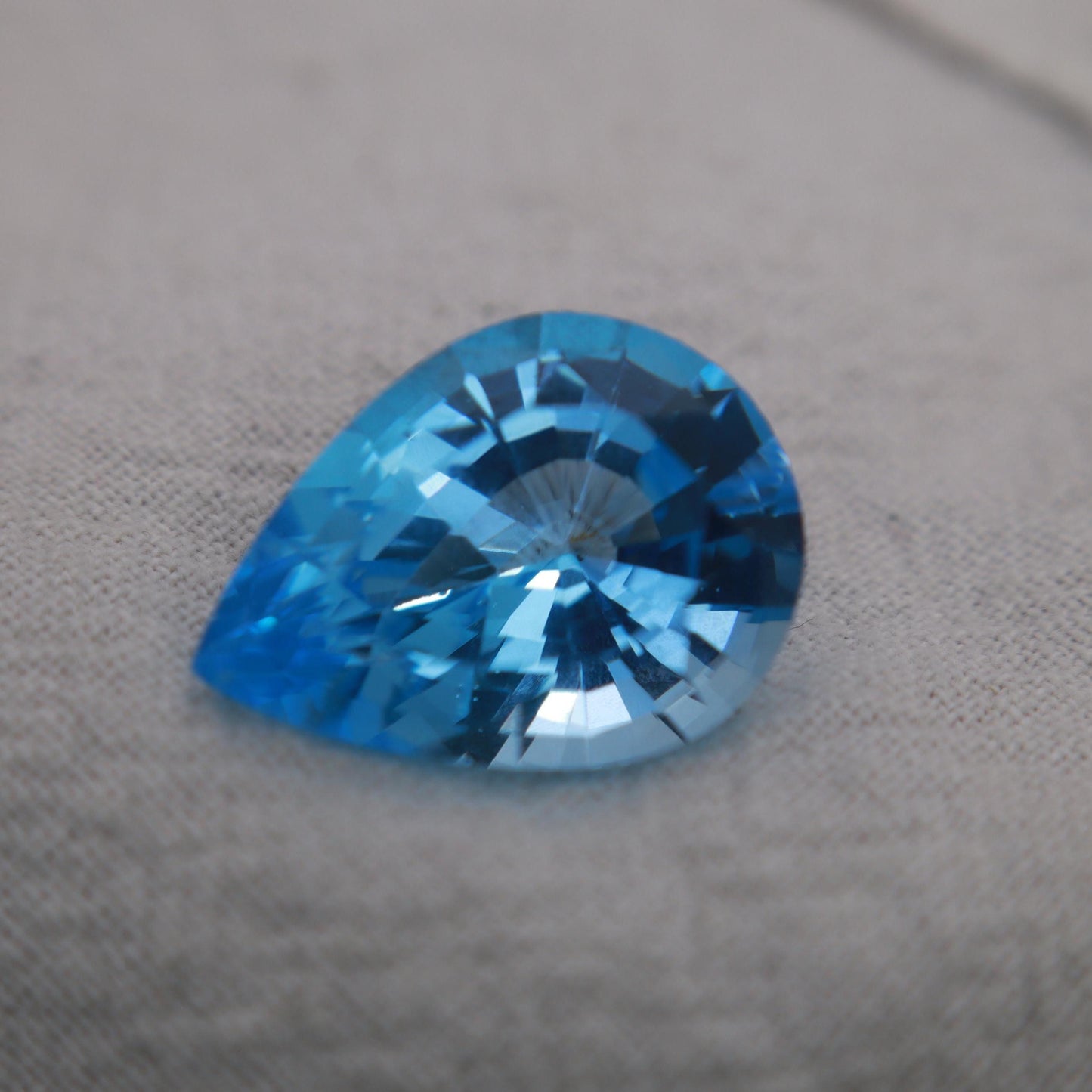 18x13mm Sky Blue Topaz Pear Cut, 12.14 carat Loose Recycled Topaz
