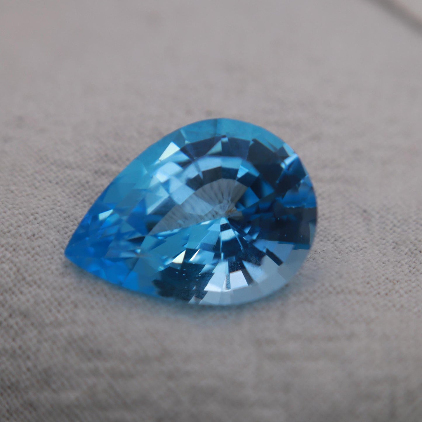 18x13mm Sky Blue Topaz Pear Cut, 12.14 carat Loose Recycled Topaz