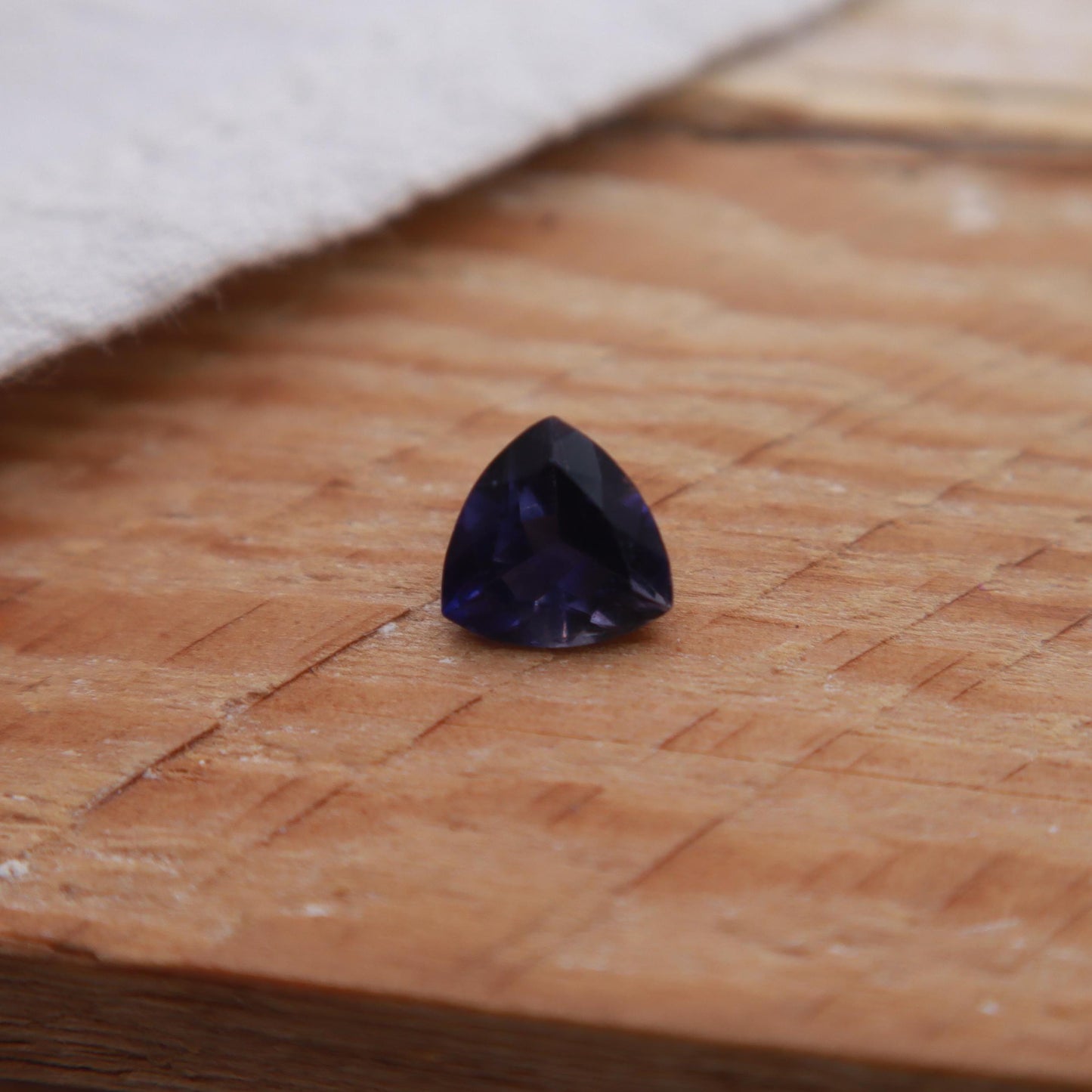 1.05 Carat Iolite 7mm Trillion Cut, Faceted Loose Gemstone