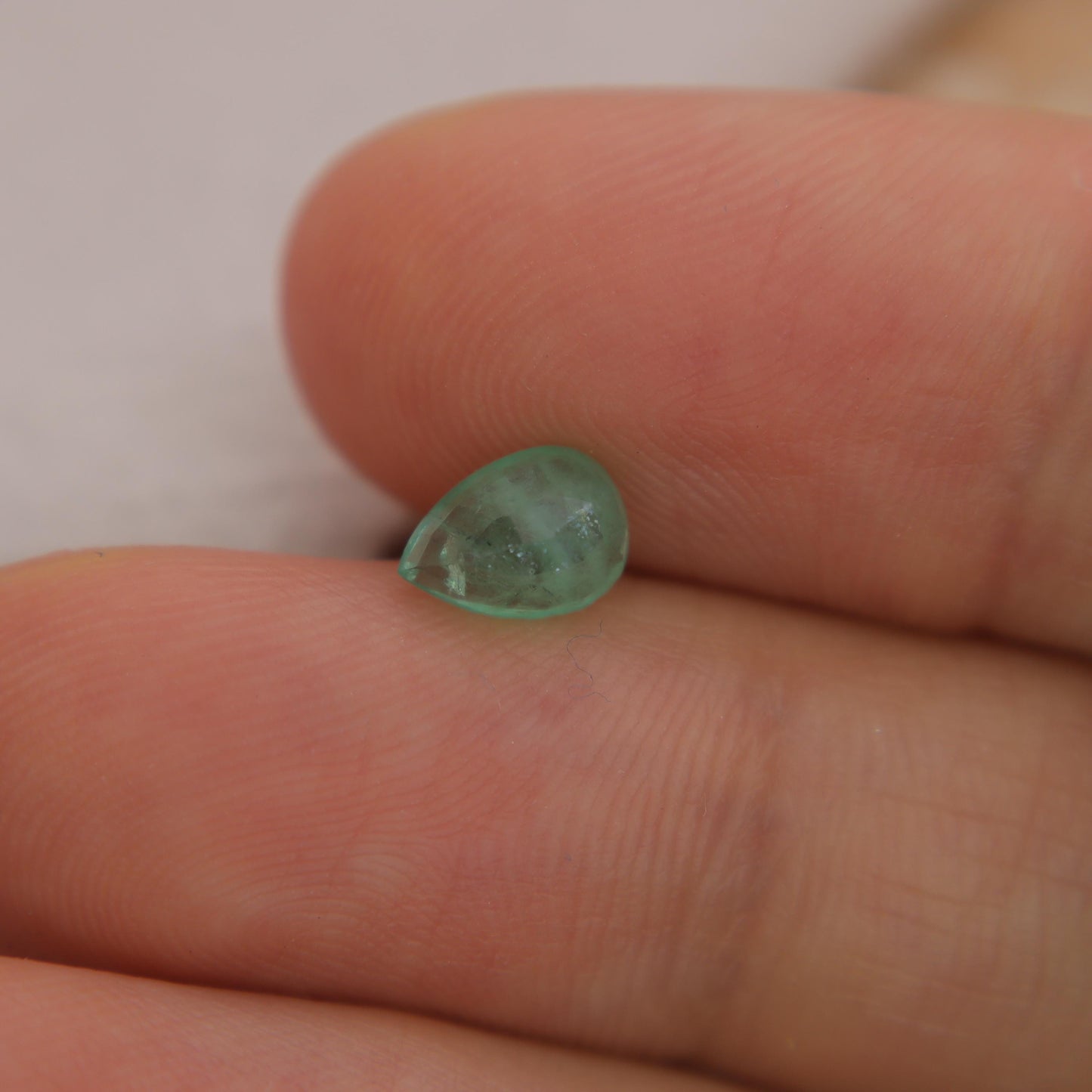 7x5mm Emerald 0.74 carat Pear Cut, Faceted Loose Gemstone