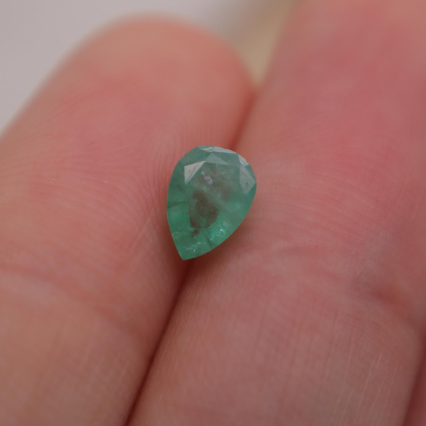 7x5mm Emerald 0.74 carat Pear Cut, Faceted Loose Gemstone