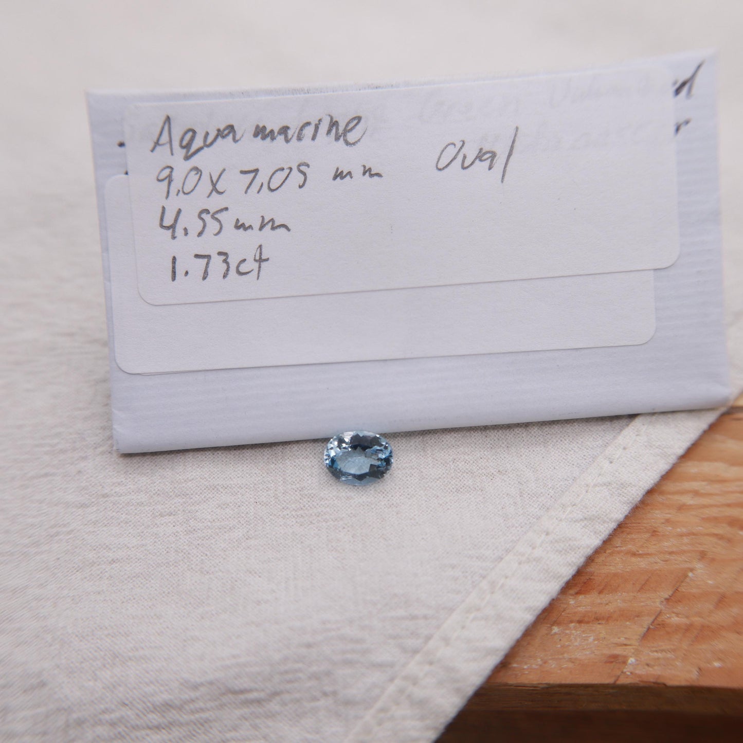 9x7mm Blue Aquamarine, 1.73 Carat Light Blue Oval Cut Natural Loose Faceted Gemstone