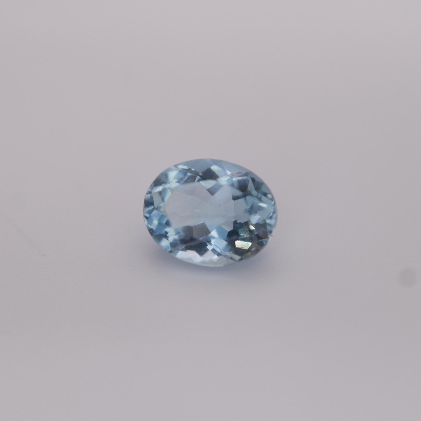 9x7mm Blue Aquamarine, 1.73 Carat Light Blue Oval Cut Natural Loose Faceted Gemstone