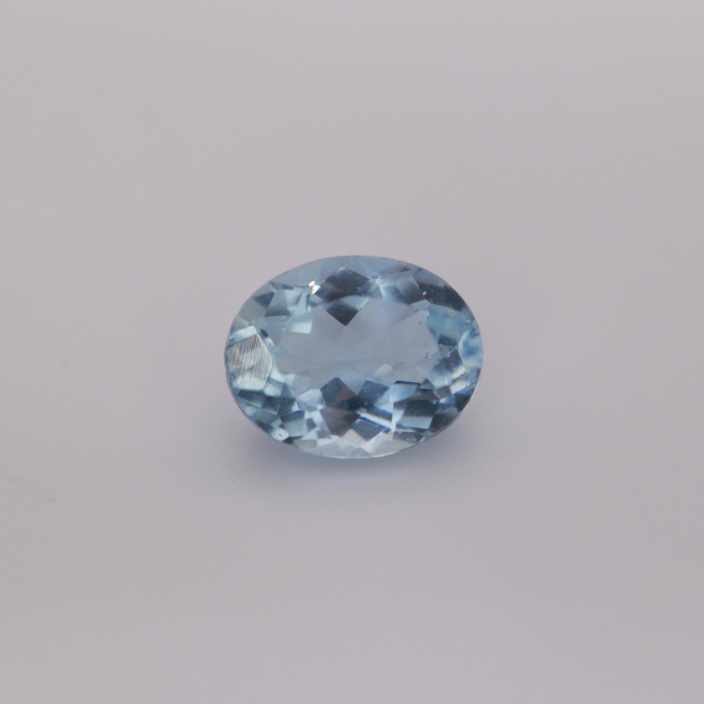 9x7mm Blue Aquamarine, 1.73 Carat Light Blue Oval Cut Natural Loose Faceted Gemstone