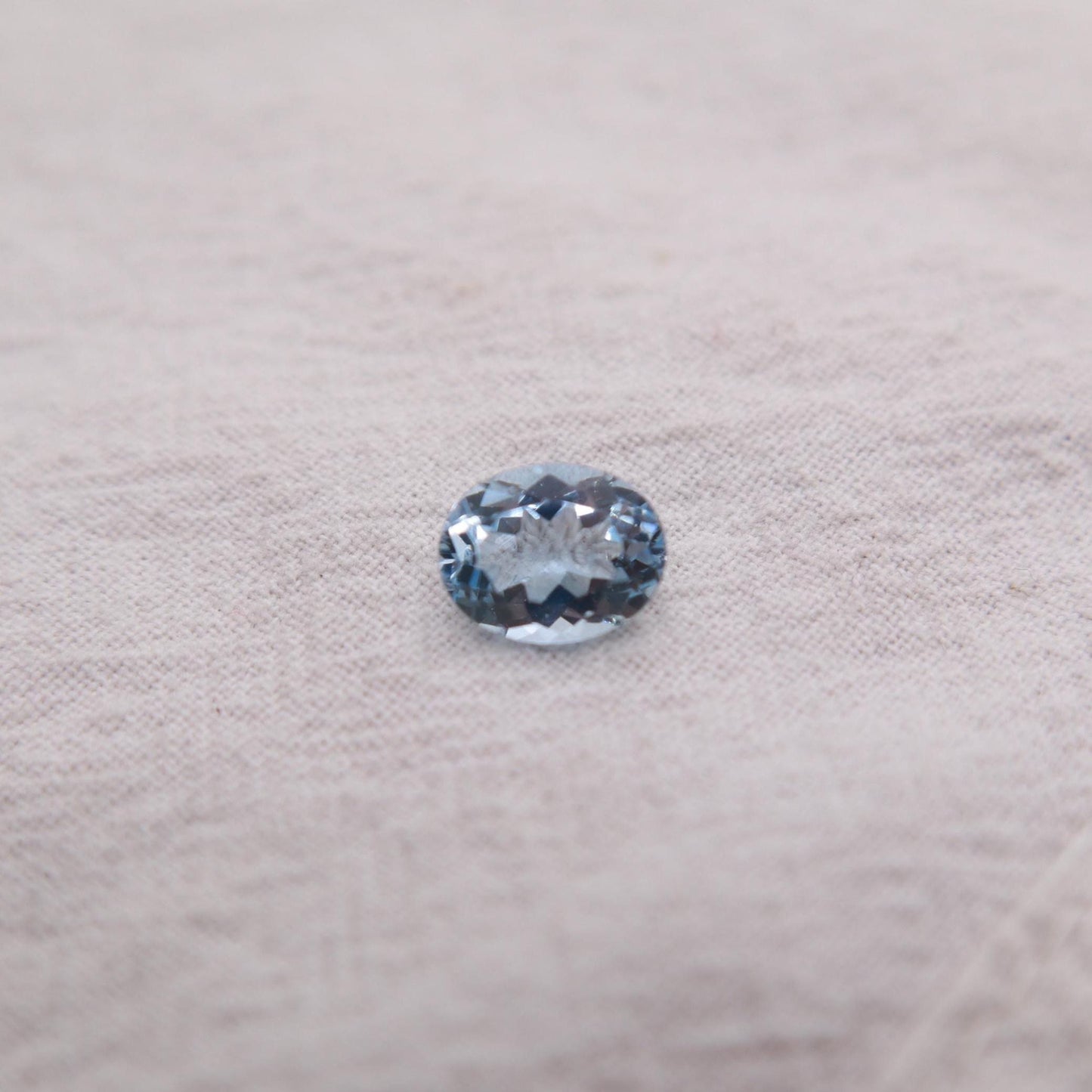 9x7mm Blue Aquamarine, 1.73 Carat Light Blue Oval Cut Natural Loose Faceted Gemstone