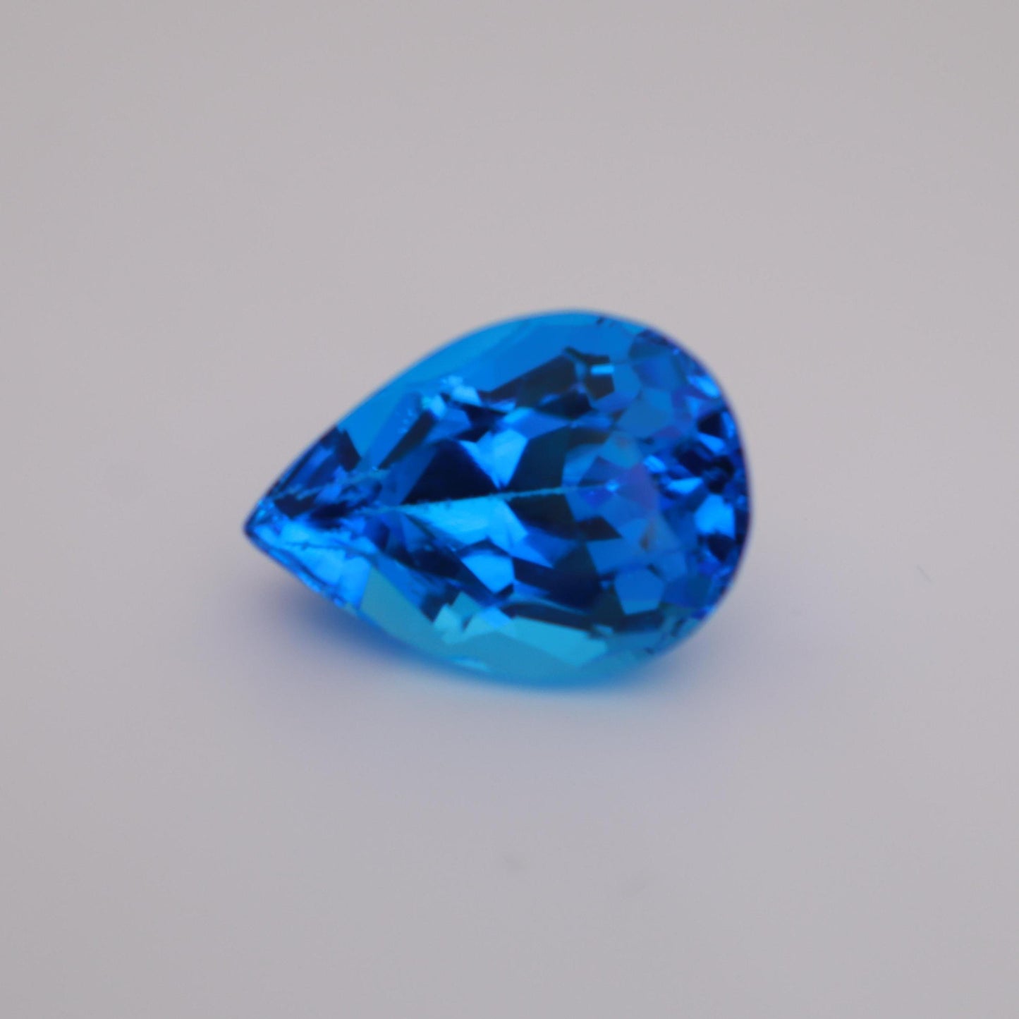 21x15mm Swiss Blue Topaz, Pear Cut, 25.40 carat Loose Faceted Gem