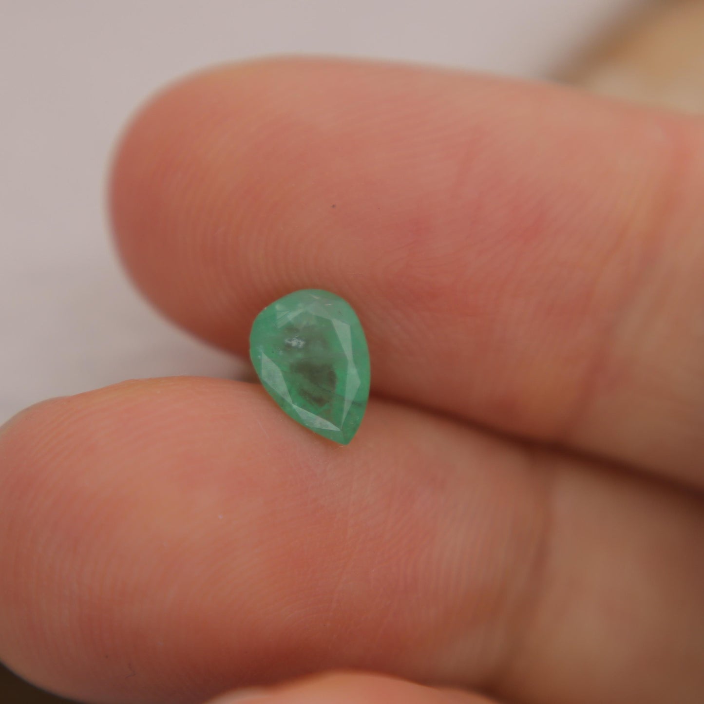 7x5mm Emerald 0.74 carat Pear Cut, Faceted Loose Gemstone