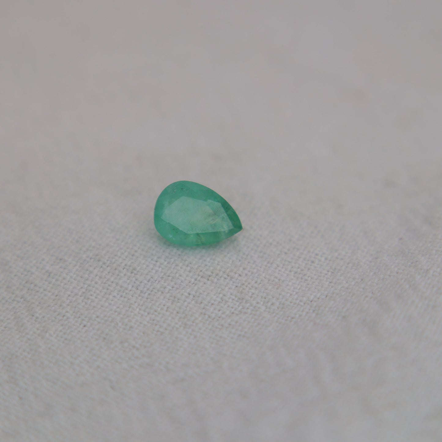 7x5mm Emerald 0.74 carat Pear Cut, Faceted Loose Gemstone