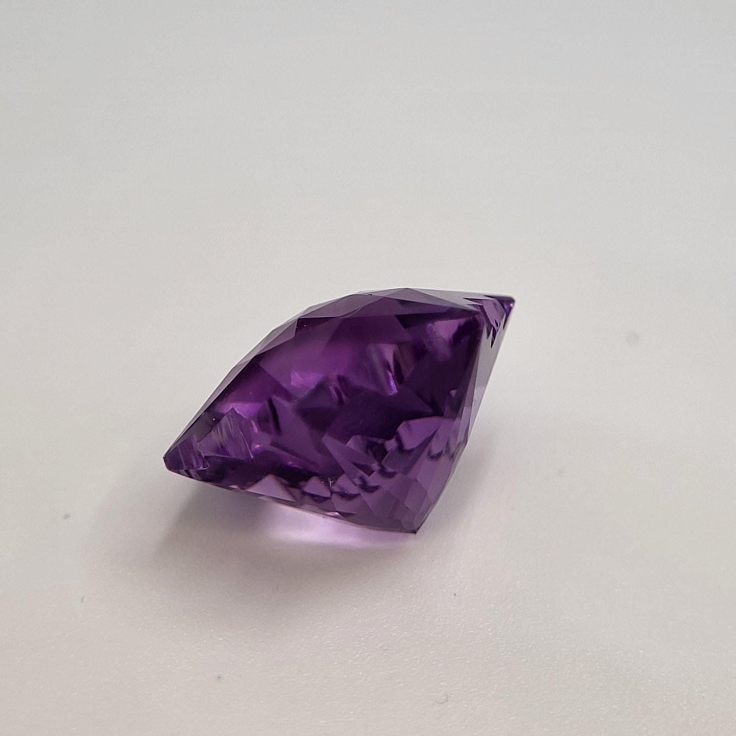 12mm Snowflake Cut Amethyst, 6 Carat Fancy Cut, Loose Faceted Gem, Winter Gem