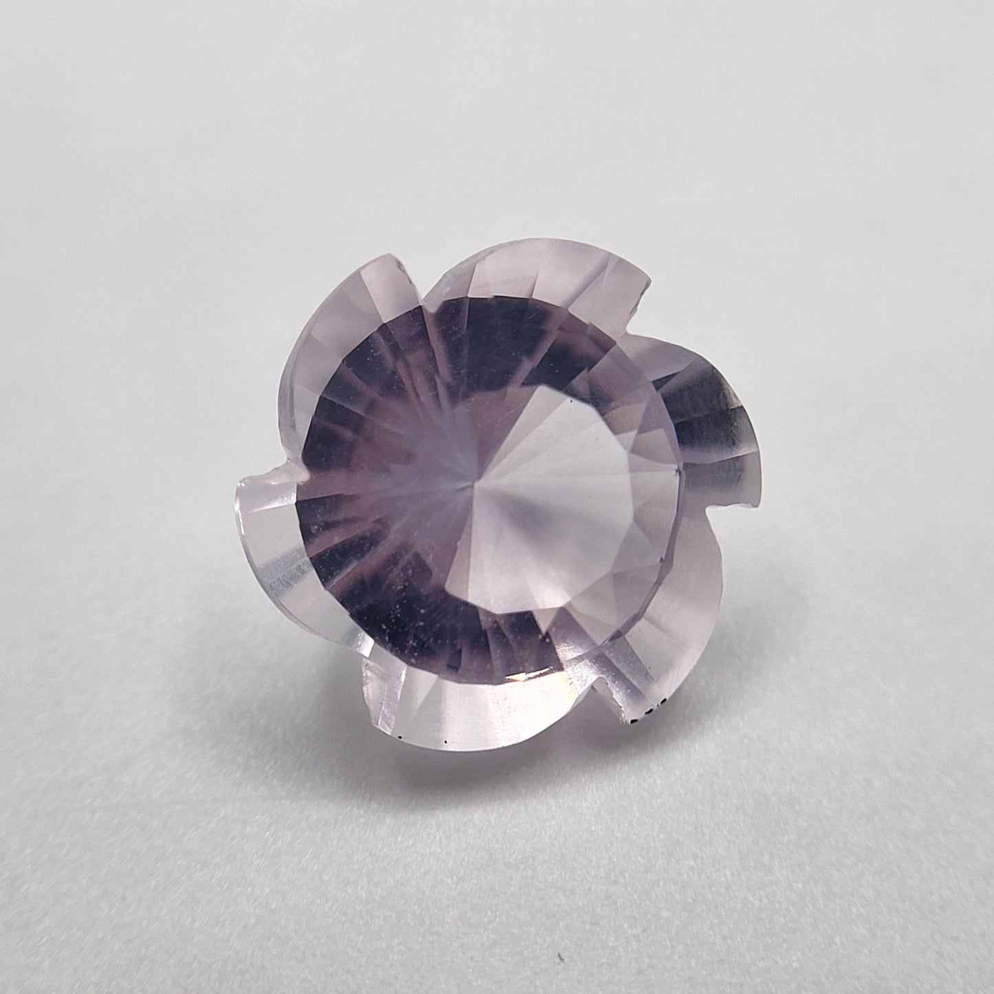 11mm Fancy Cut Lavender Quartz 4.80 Carat Loose Faceted Gemstone