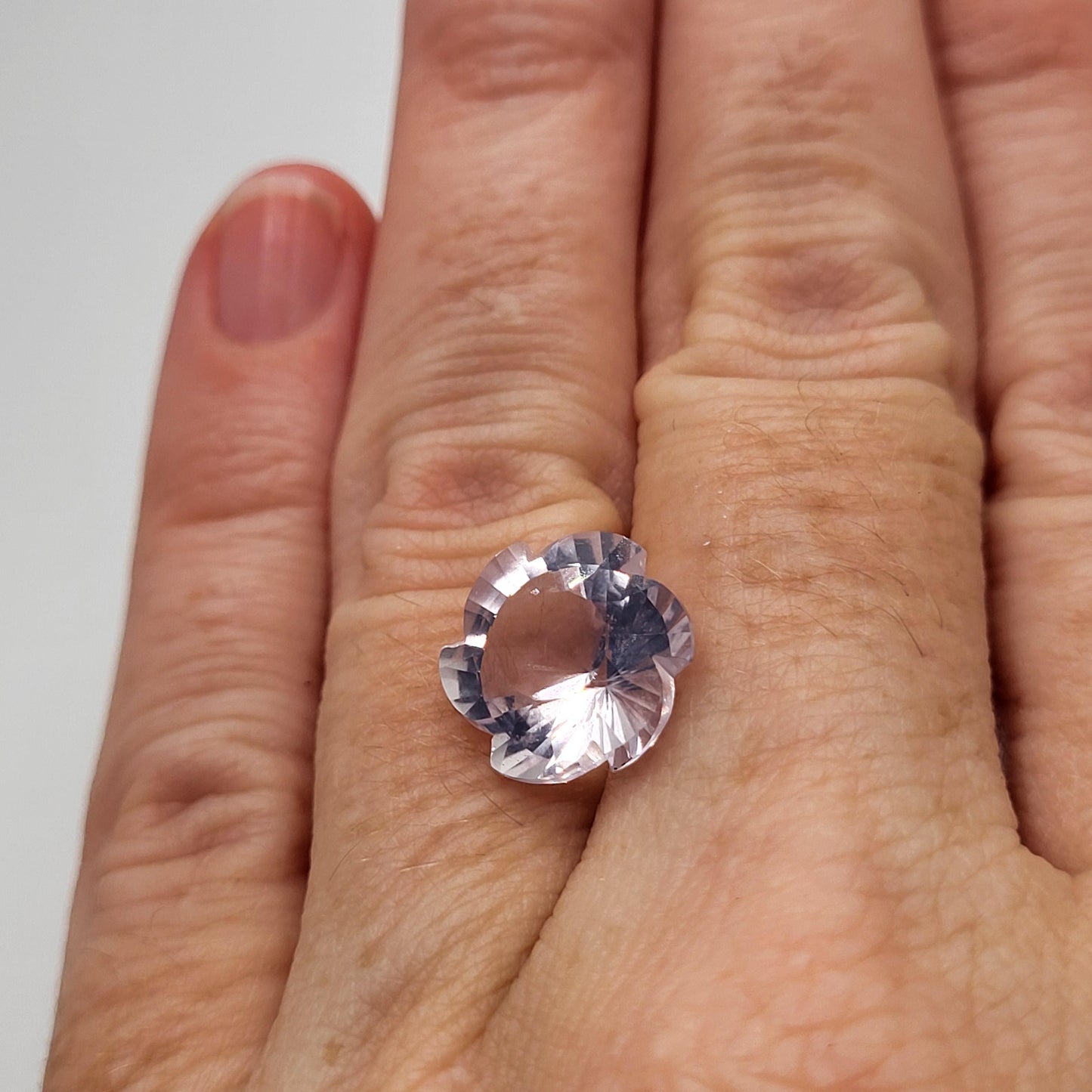 11mm Fancy Cut Lavender Quartz 4.80 Carat Loose Faceted Gemstone