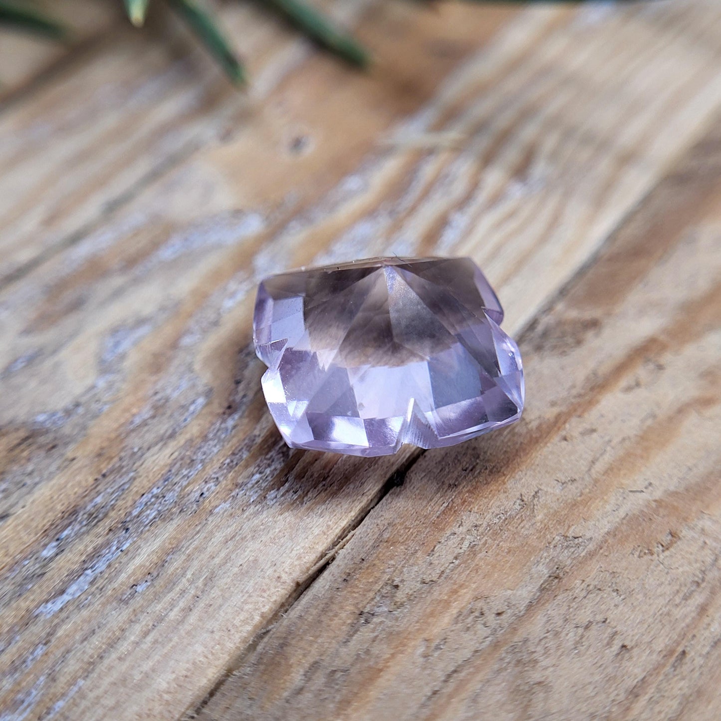 11.5mm Lavender Amethyst, 5.88 Carat, Cushion Clover cut, Fancy cut Gemstone