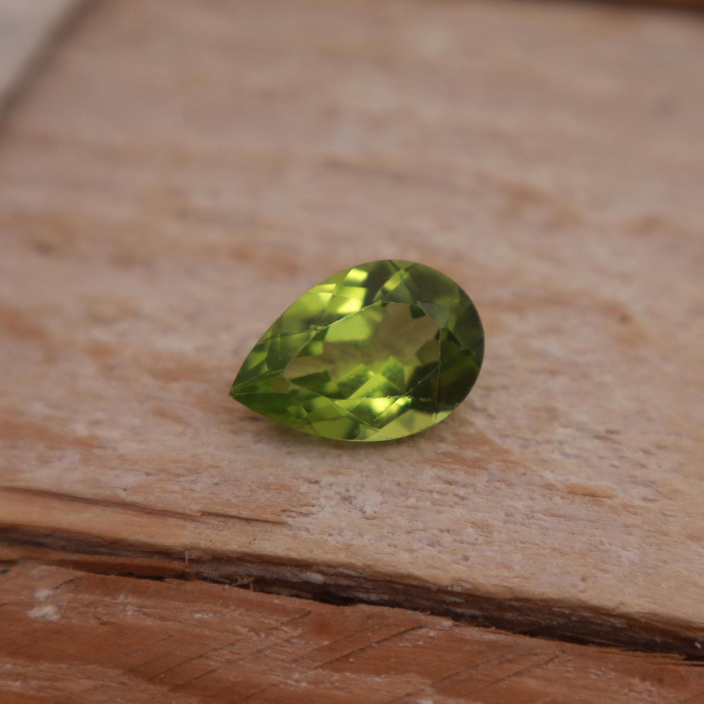 Green Peridot 12x8mm Pear Cut 2.94 carat Loose Natural Gem, August Birthstone for Jewelry Making Faceted Gemstone,