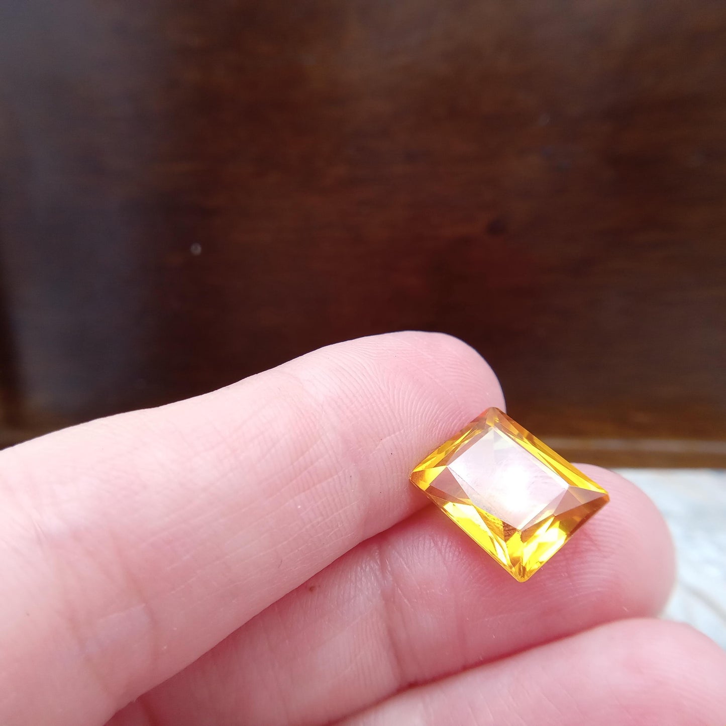 12.1x10.1mm Yellow Lab Sapphire 8.15 Carat Rectangle Cut