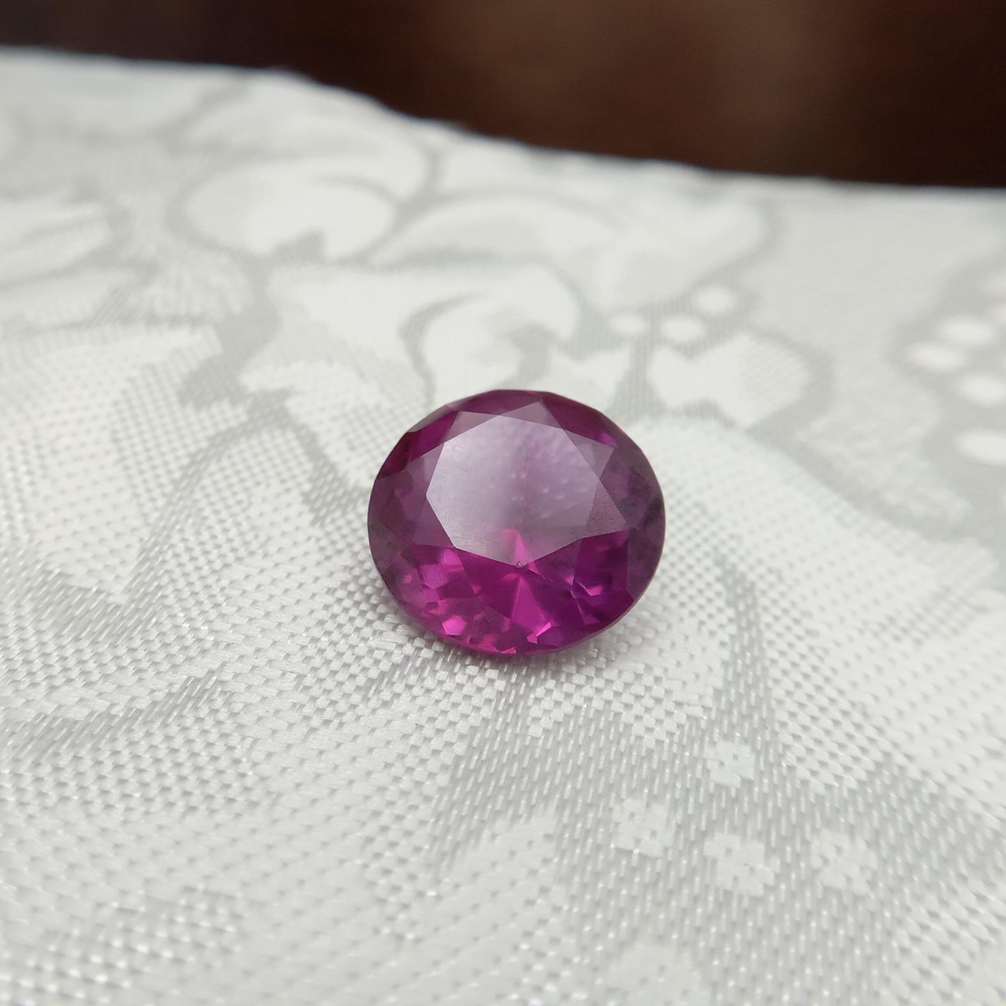 13.5mm Purple Lab Sapphire Round Cut 10.55 Carats, Faceted Loose