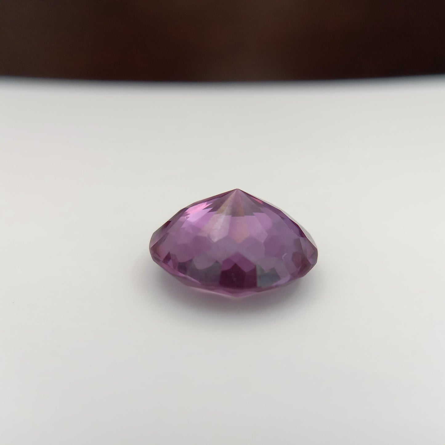 12.3mm Purple  Lab Sapphire Round Cut 7.74 Carats, Faceted Loose