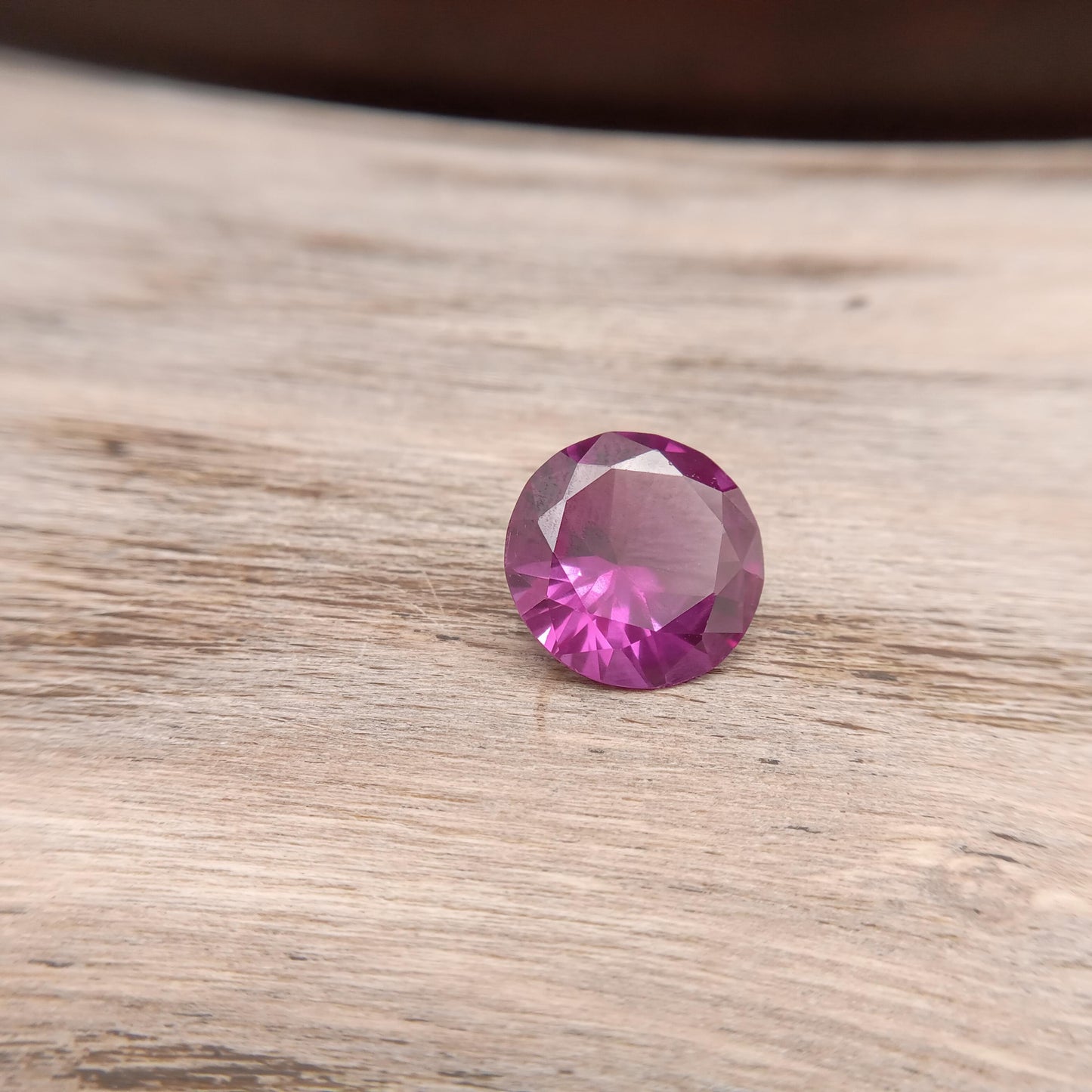 11.2 Ct Lab Created Purple Sapphire 14.4mm  Round  Gemstone