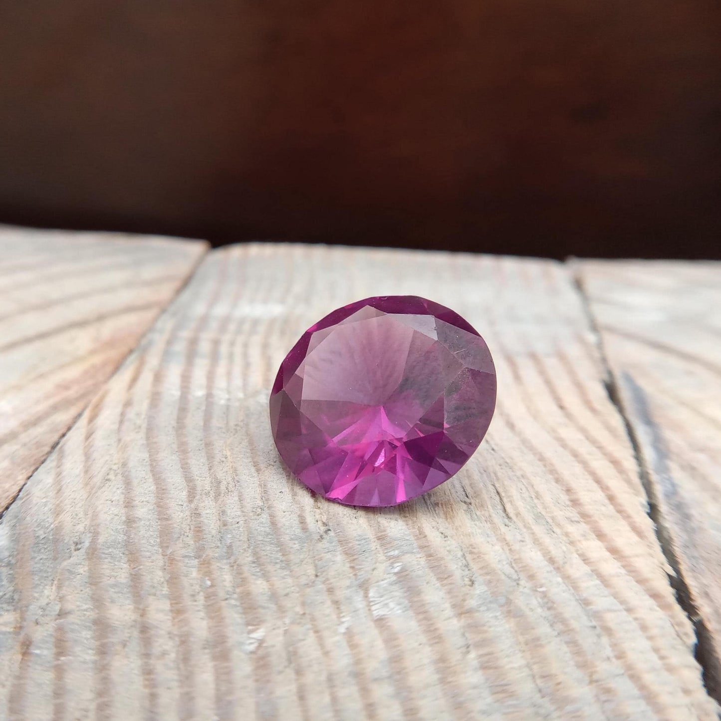 11.2 Ct Lab Created Purple Sapphire 14.4mm  Round  Gemstone