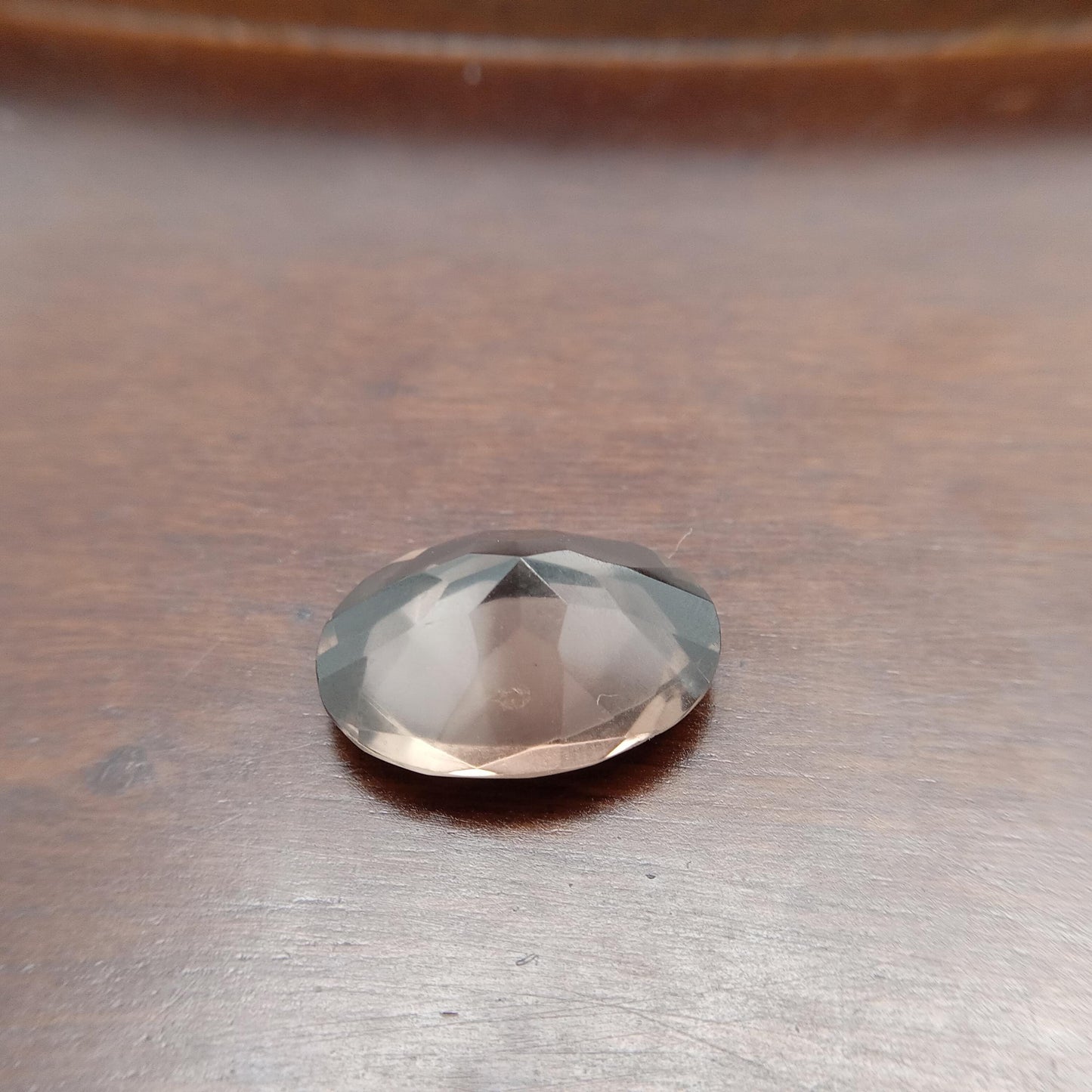 19.9x15mm Smoky Quartz 13.17 carat, Oval, Brown Faceted Loose Gemstone, Recycled Gemstone