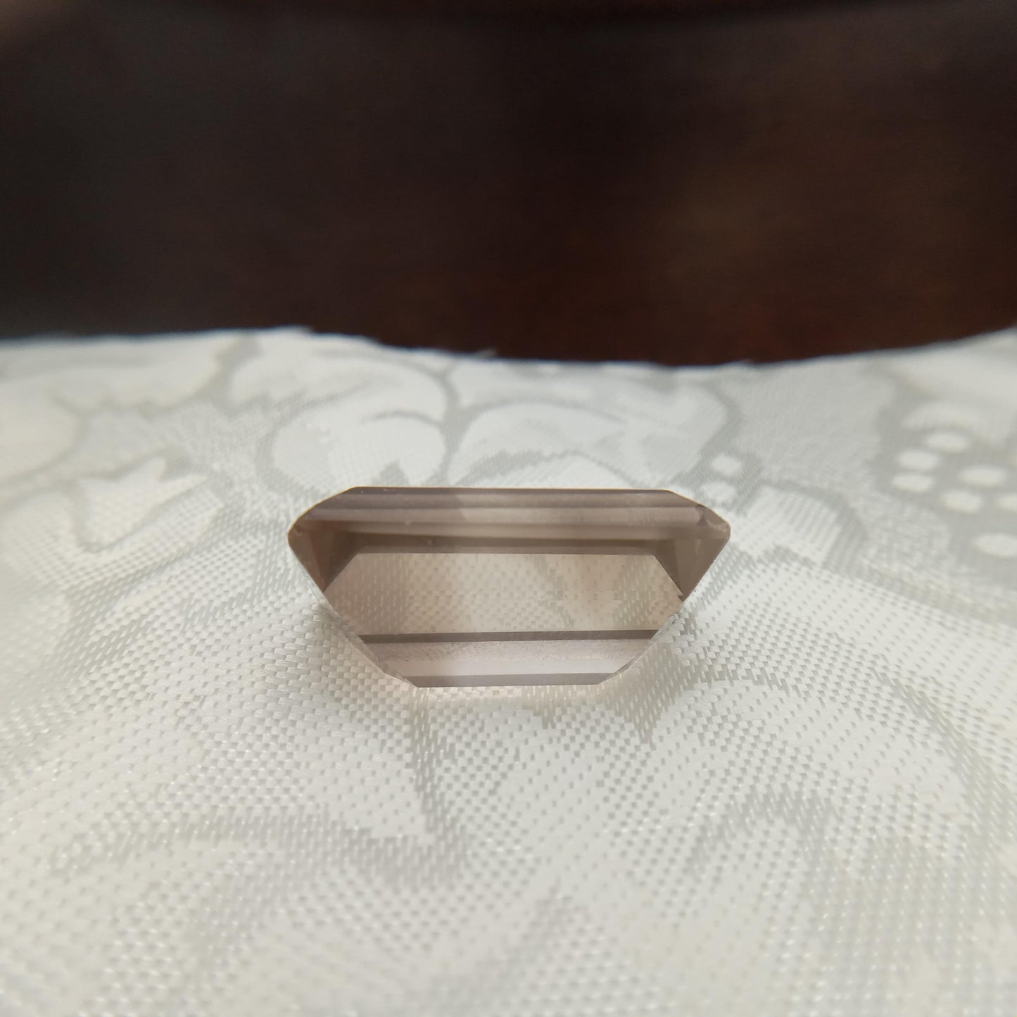 30.37 Carat Smoky Quartz 24.5x14.9mm Baguette cut, Faceted Loose Large Brown Gemstone