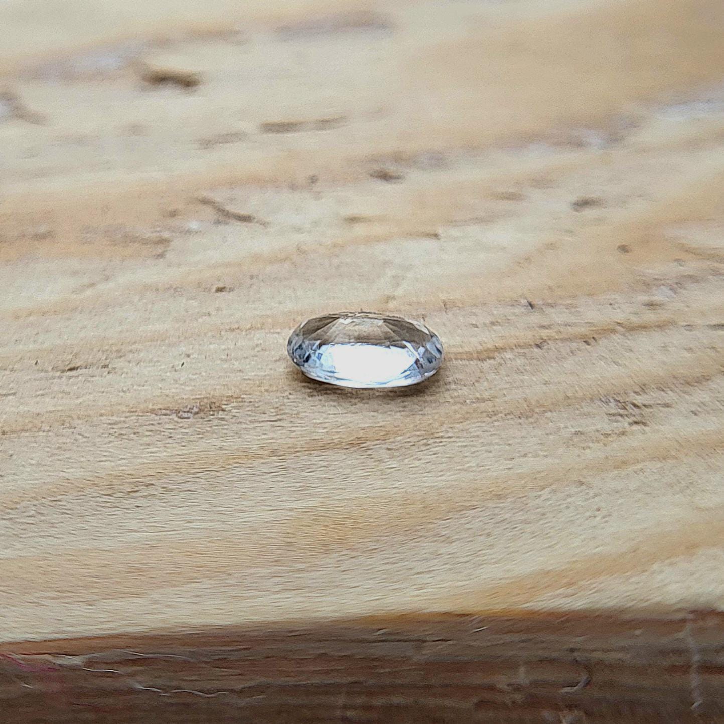 0.24ct Natural Clear Sapphire 4.7x3mm Oval Cut Faceted Loose Heated, Earth Mined Sapphire