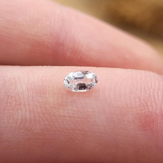 0.24ct Natural Clear Sapphire 4.7x3mm Oval Cut Faceted Loose Heated, Earth Mined Sapphire
