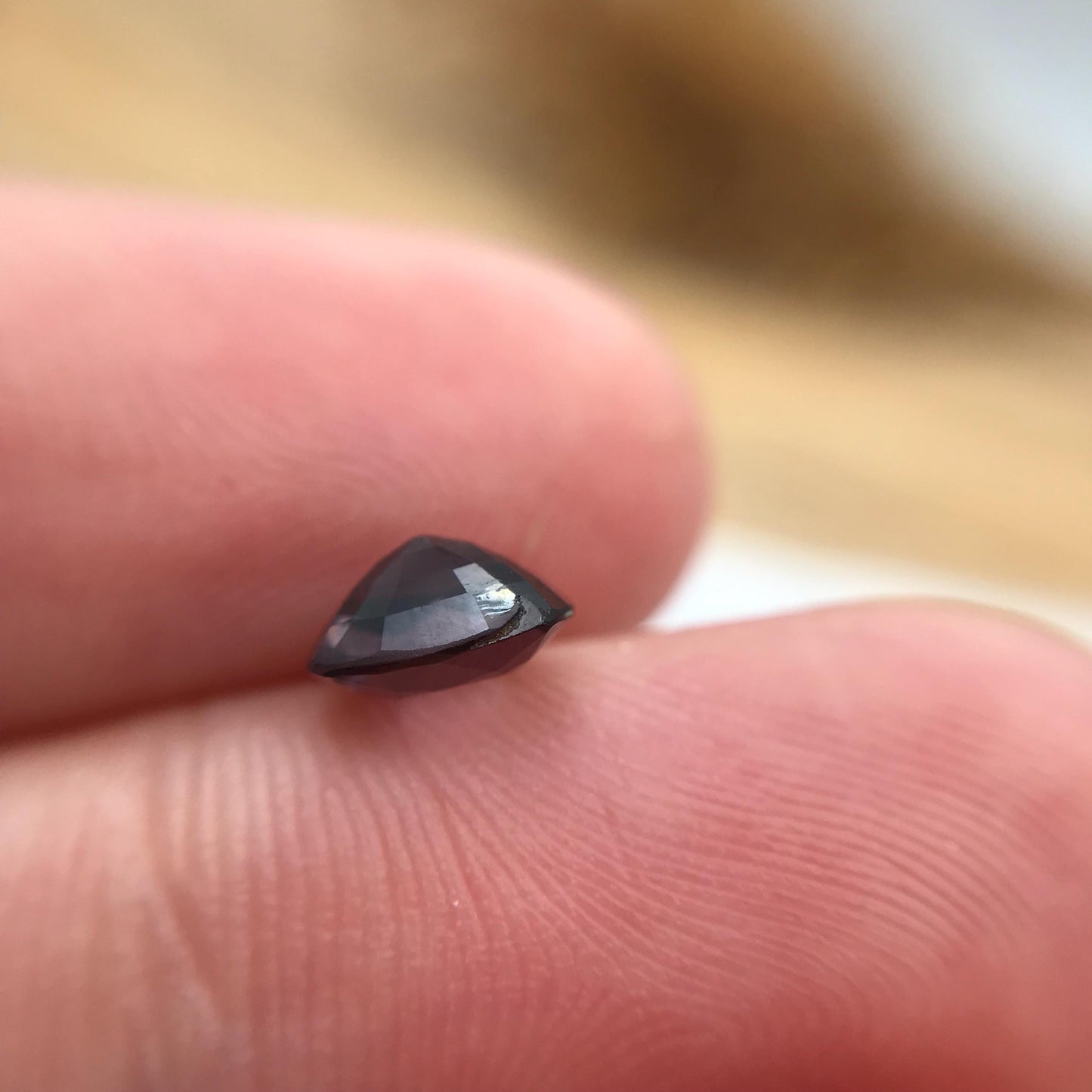 1.15 Ct Natural Purple Spinel 6.6x5.6mm Cushion Cut, Faceted Loose Gemstone, Chipped Stone