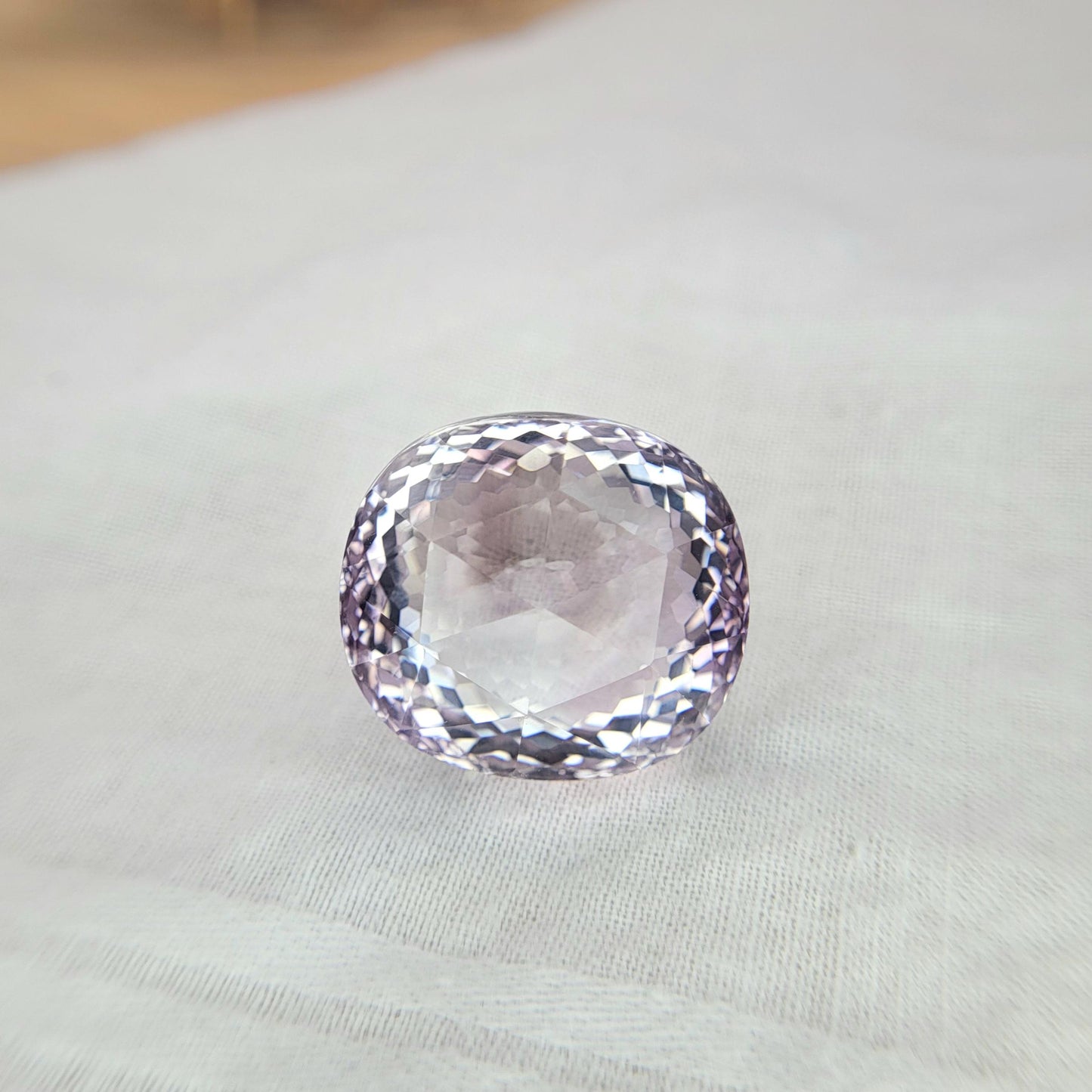 21.1x18.8mm Rose-Cut Light Purple Amethyst 41.10 ct, Gemstone Faceted, February Birthstone