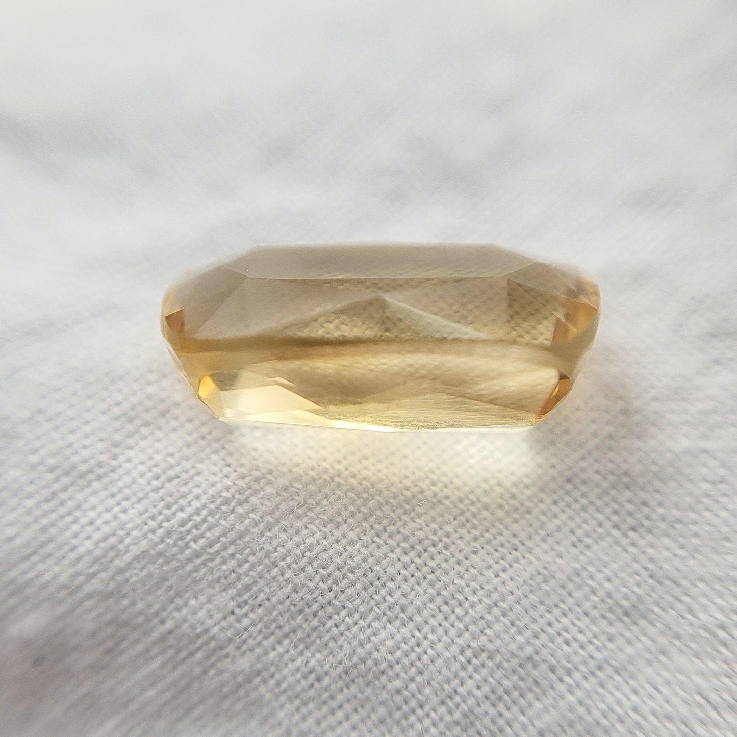5.52 Carat Yellow-Orange Citrine 14.3x8.3mm long Cushion Cut, November Birthstone