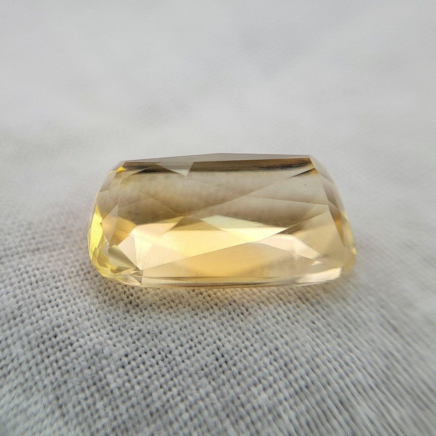 5.52 Carat Yellow-Orange Citrine 14.3x8.3mm long Cushion Cut, November Birthstone