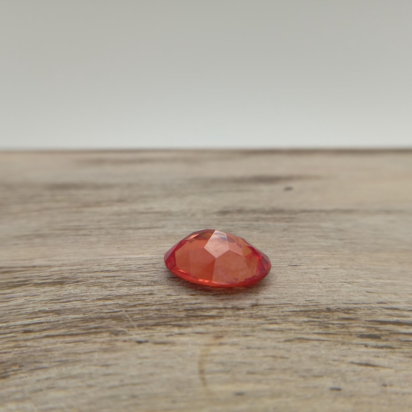 8.57 Carat Orange Lab Sapphire 14.1x12 mm Oval Cut, Faceted Loose Gemstone, Lab Created Gem