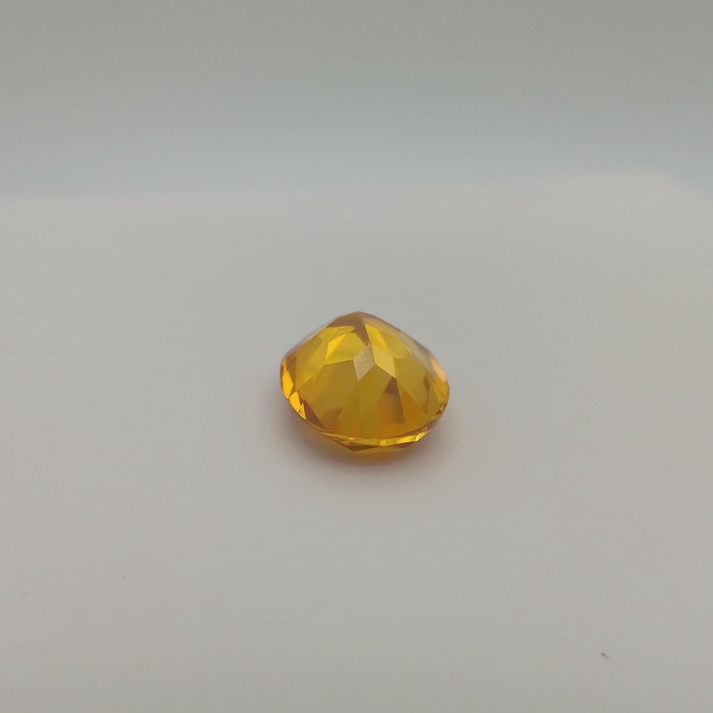 16x12mm Yellow Lab Sapphire Oval Cut 12 Carat Gem Loose Gemstone, Faceted Recycled Lab Created Yellow Synthetic Corundum