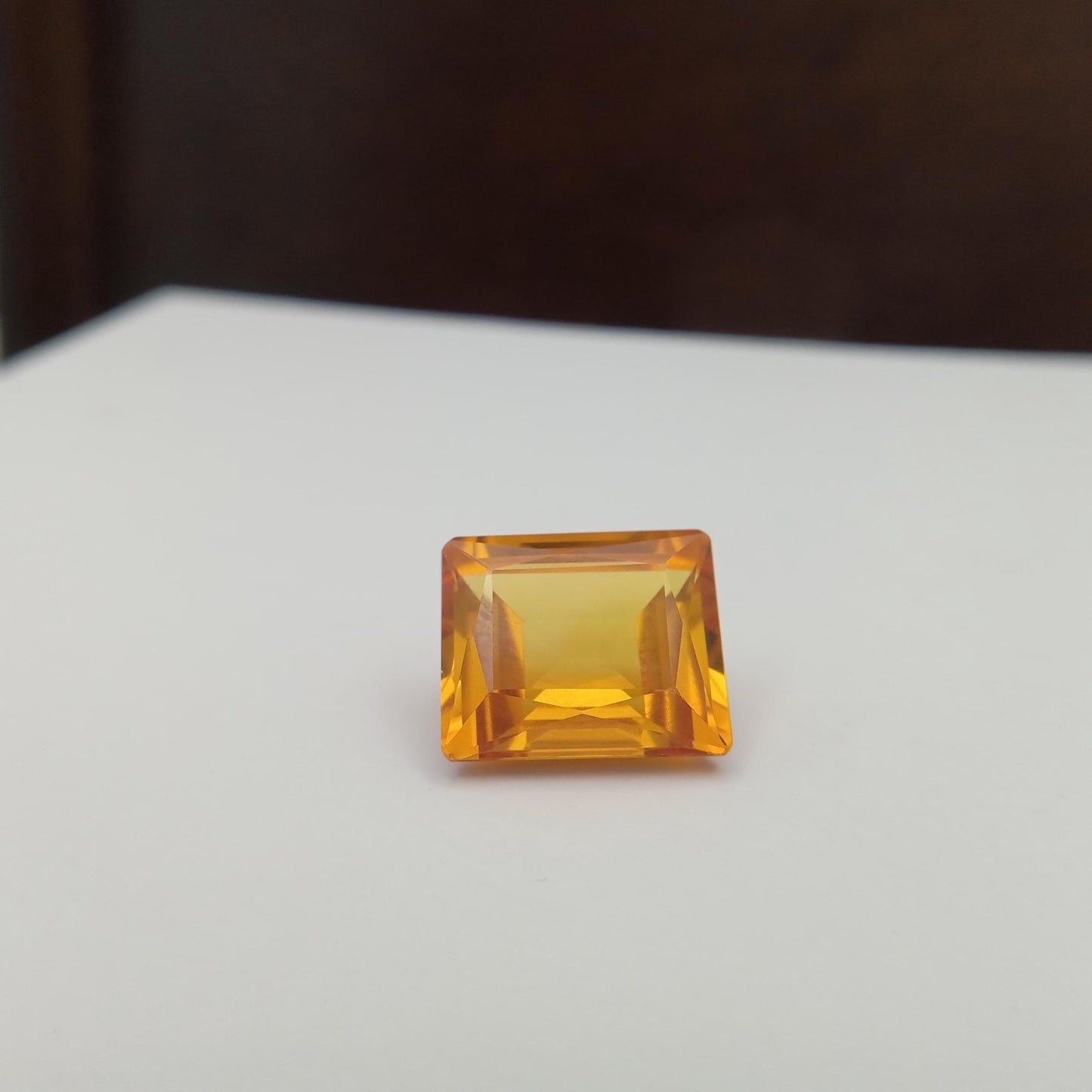 12.1x10.1mm Yellow Lab Sapphire 8.15 Carat Rectangle Cut