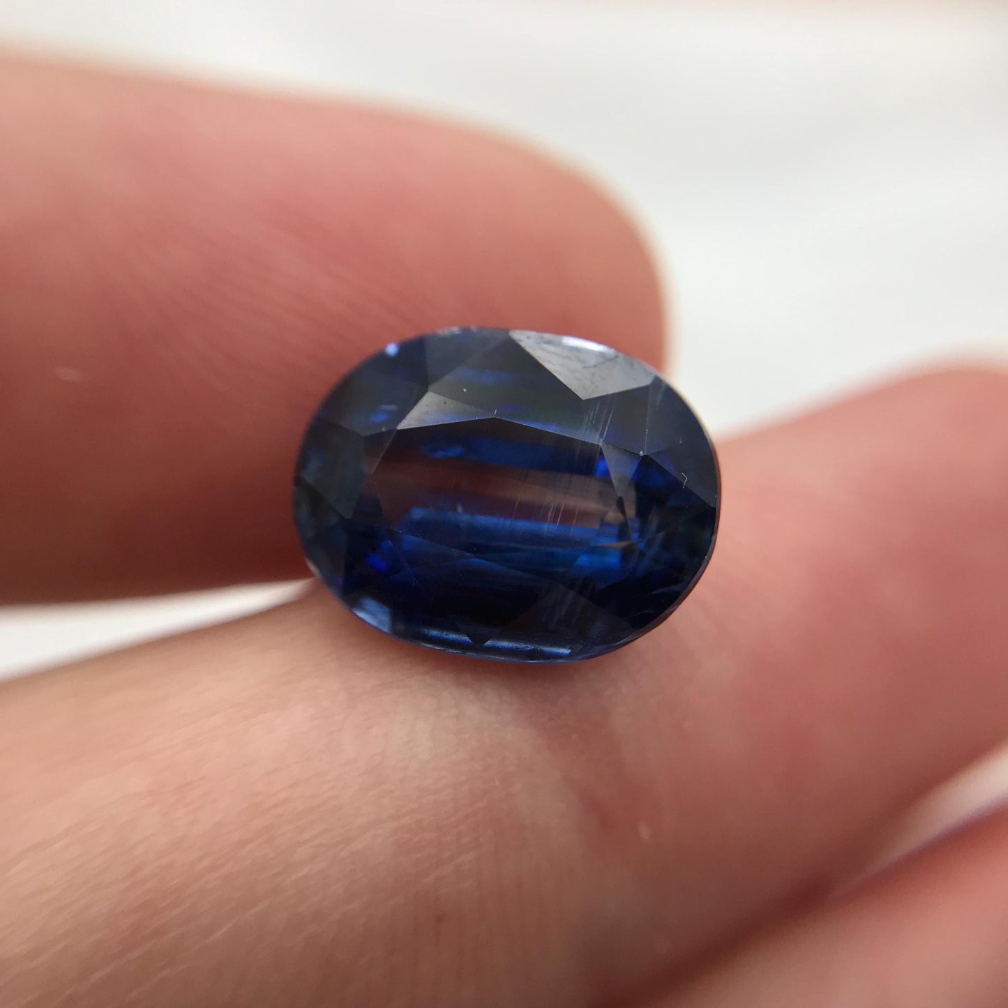 11.5x9mm Blue Kyanite 4.58 Carat Oval Cut, Faceted Loose, 11.4x8.9