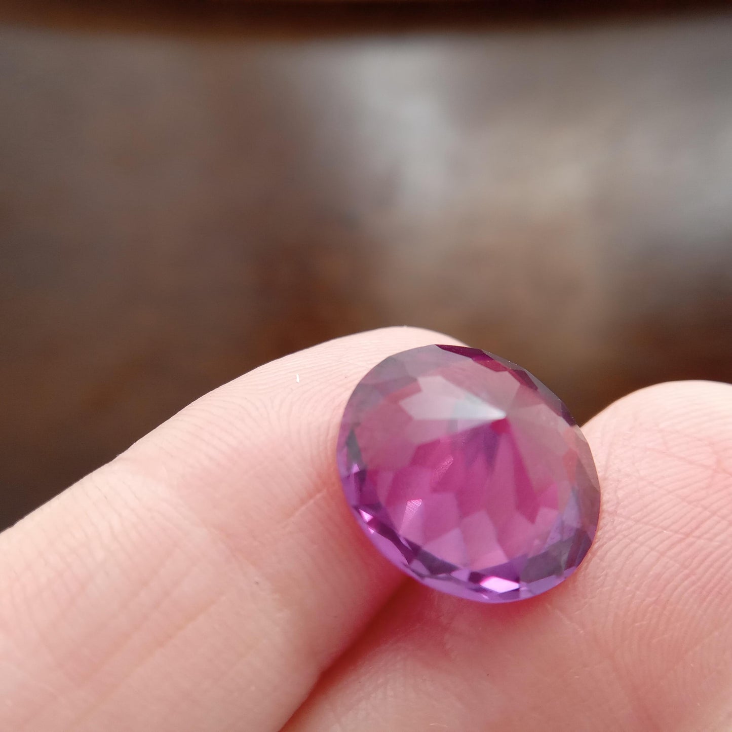 13.5mm Purple Lab Sapphire Round Cut 10.55 Carats, Faceted Loose